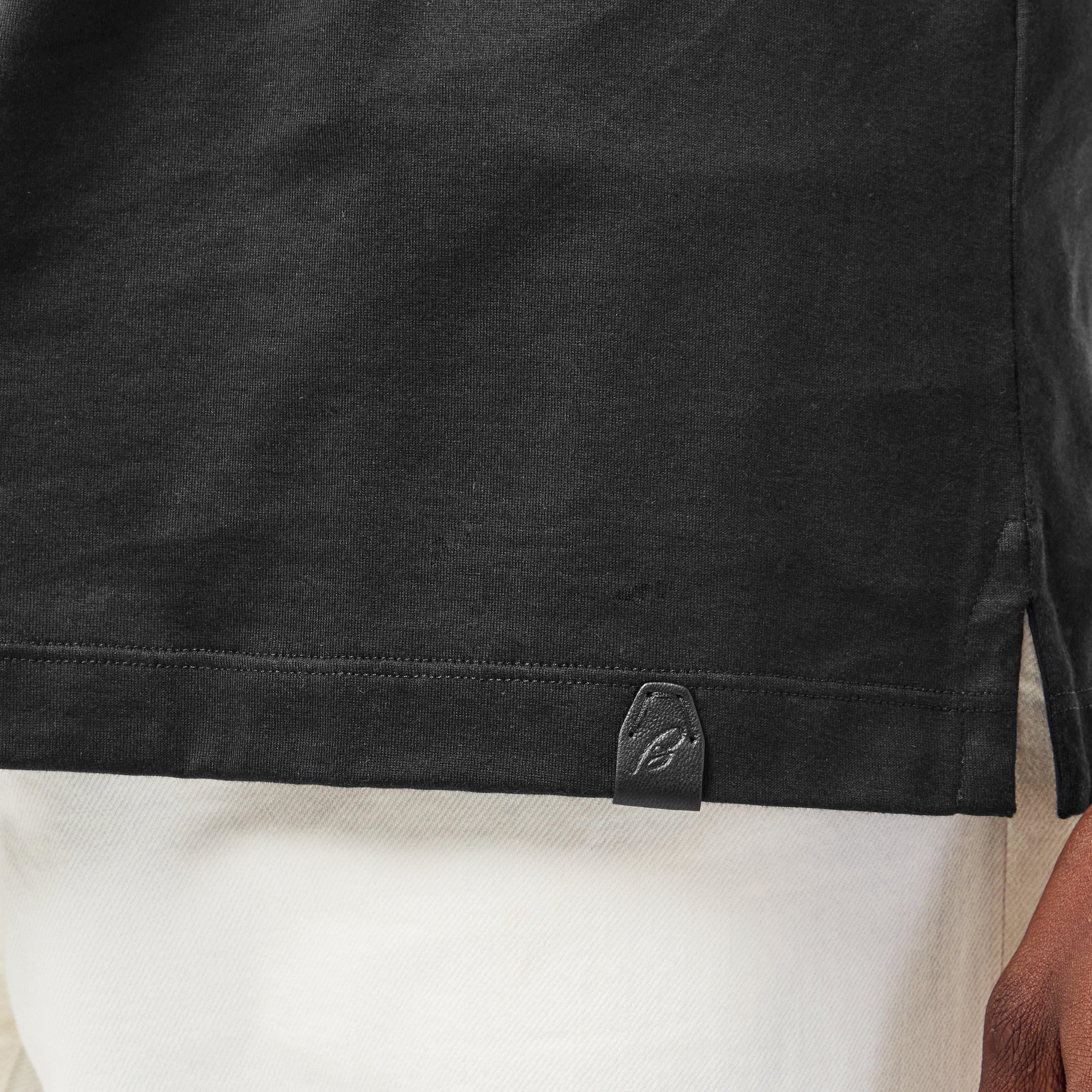 Black - Brioni - Men's Regular Fit Short-Sleeve T-Shirt - 5