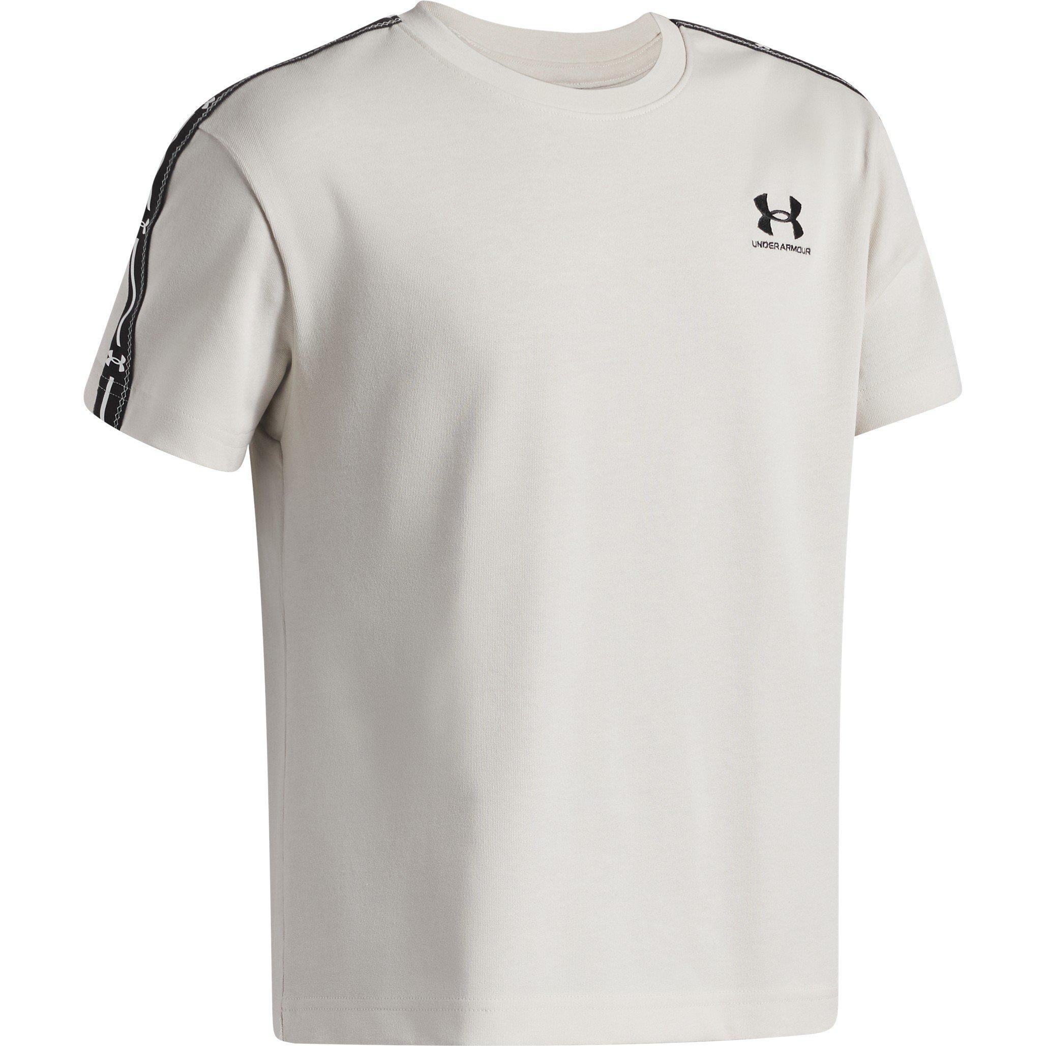 White / Black - Under Armour - Kids' Icon Taped T-Shirt - 3
