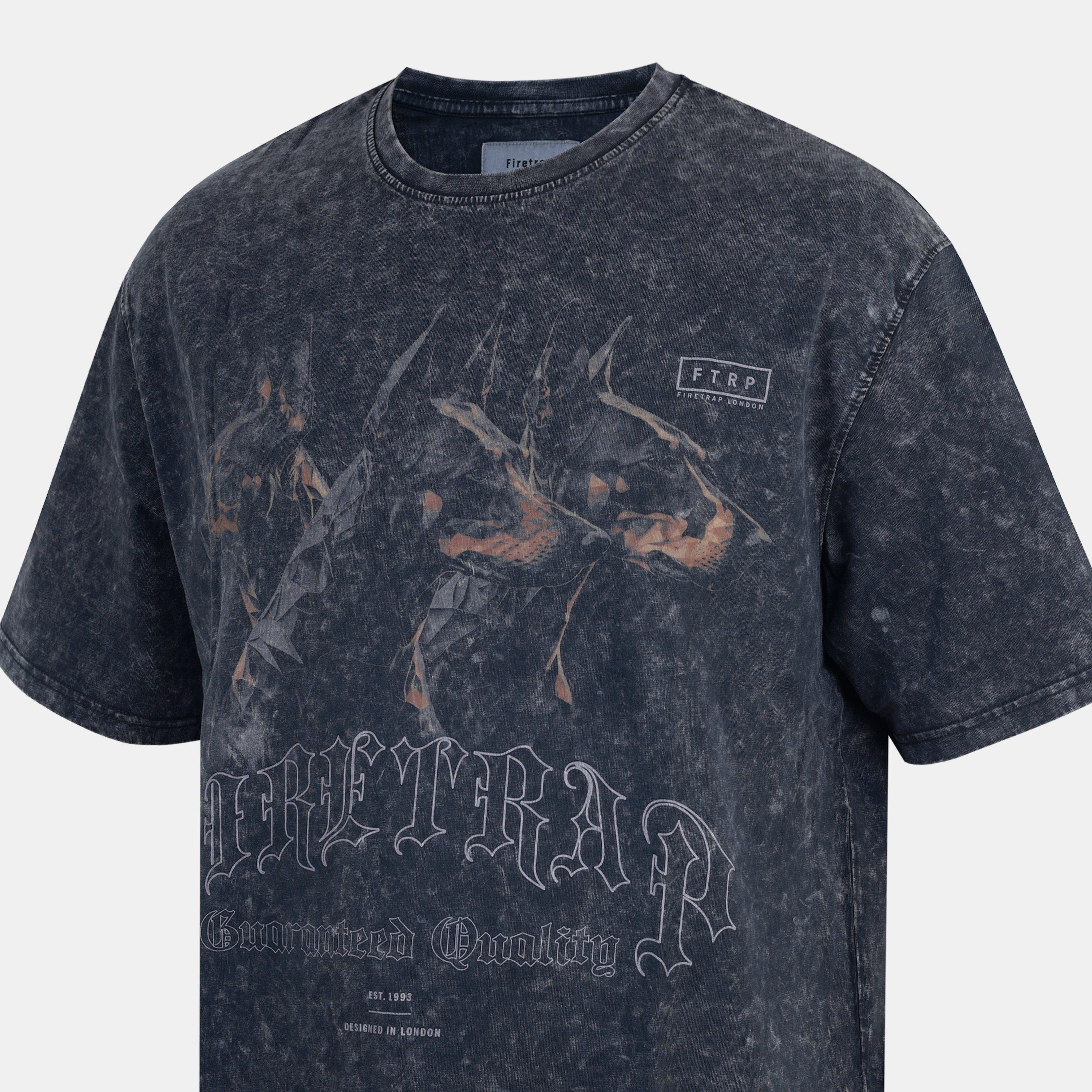 Firetrap Men's Acid Wash Oversized T-Shirt | USC