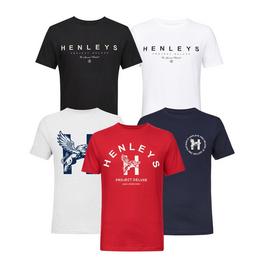 Henleys 5 Pack T Shirt