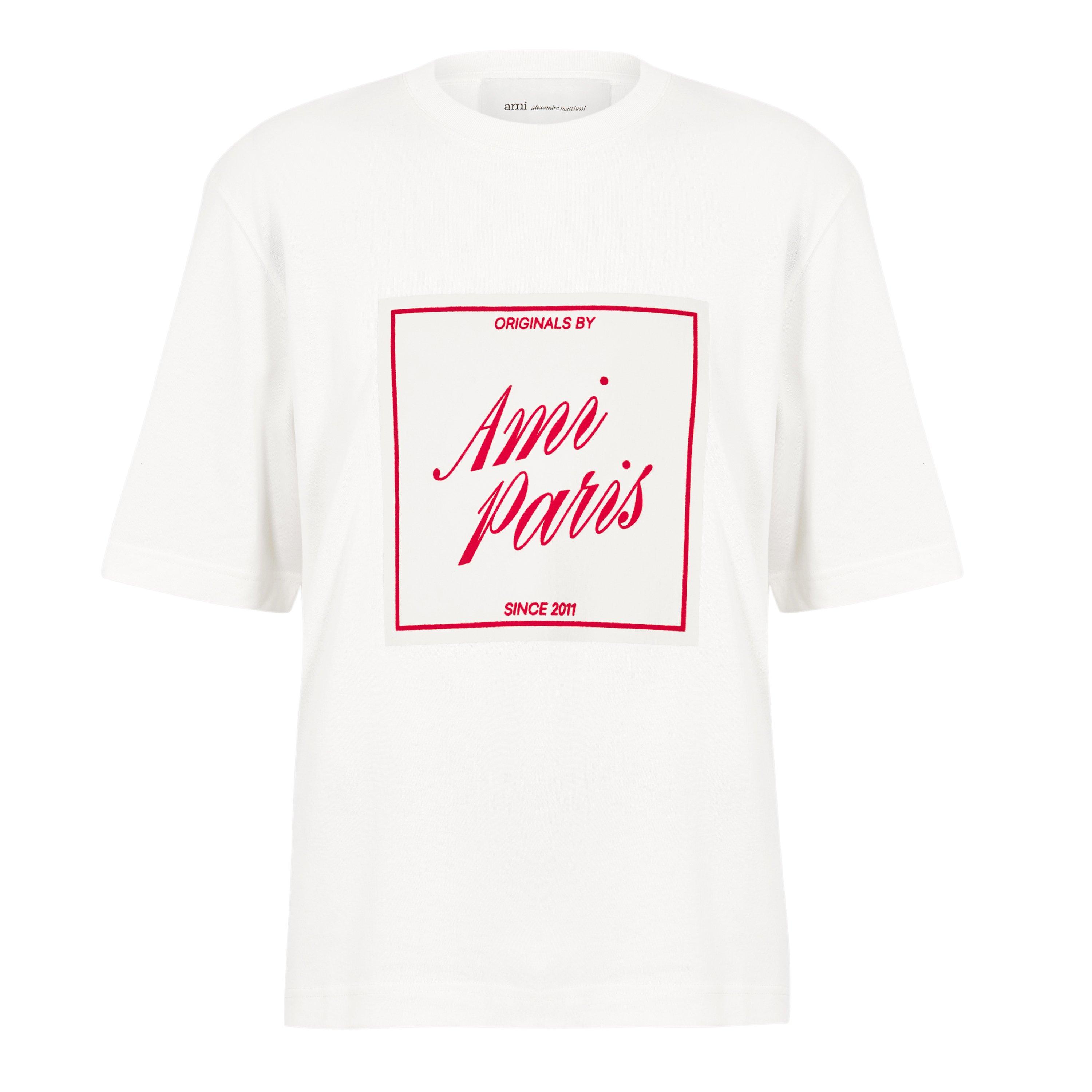 Ami Paris Men's T-Shirt - White Cream - Medium