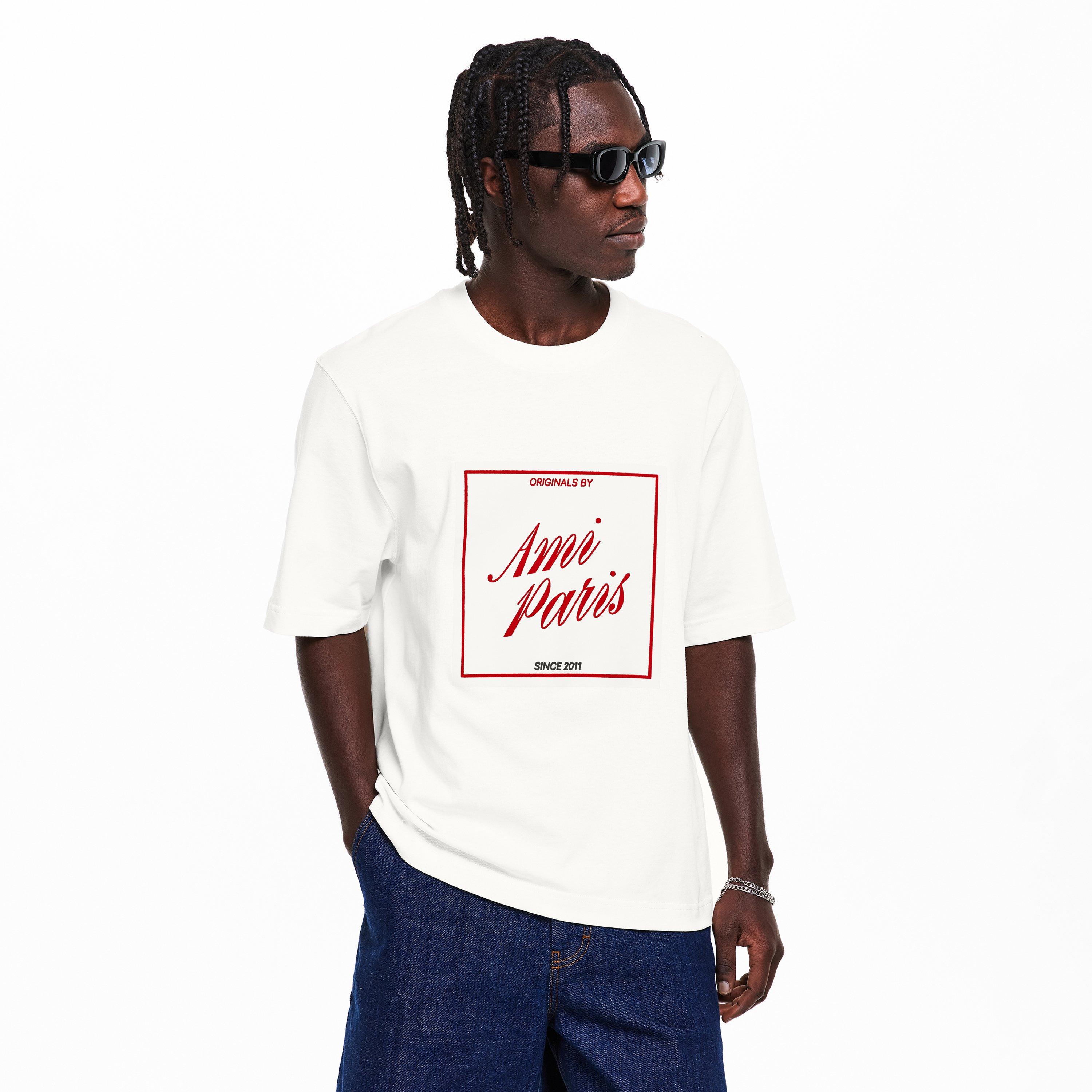 White Cream - Ami Paris - Men's T-Shirt - 3