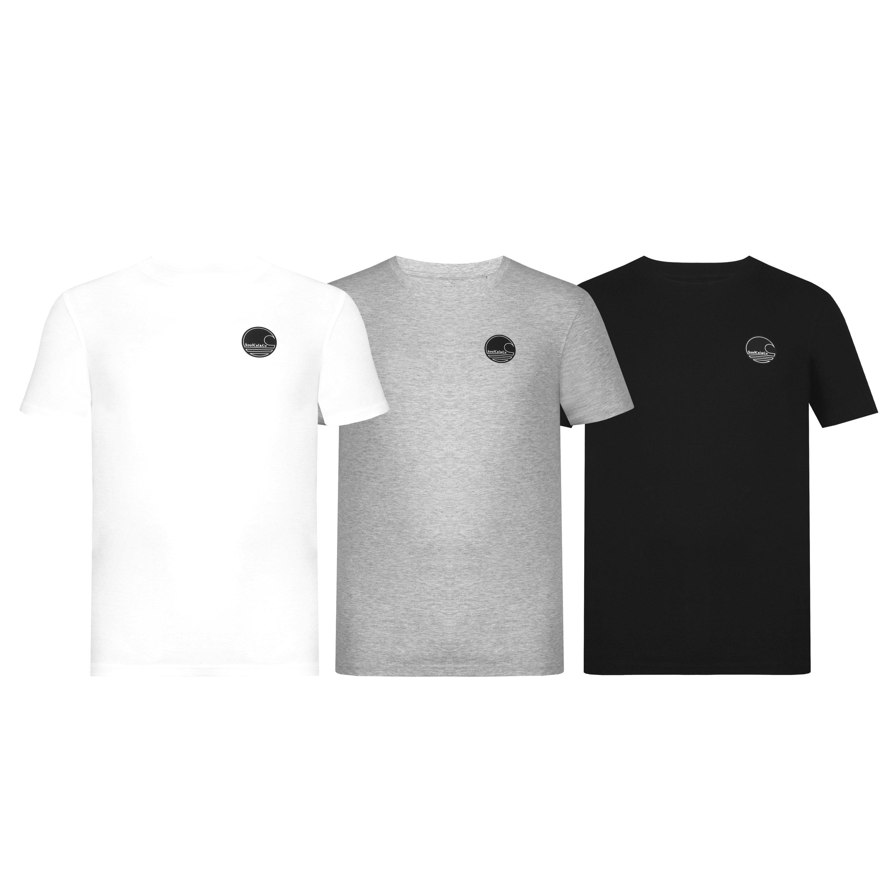 SoulCal 3 Pack T Shirt Mens Regular Fit TShirts Sports Direct MY