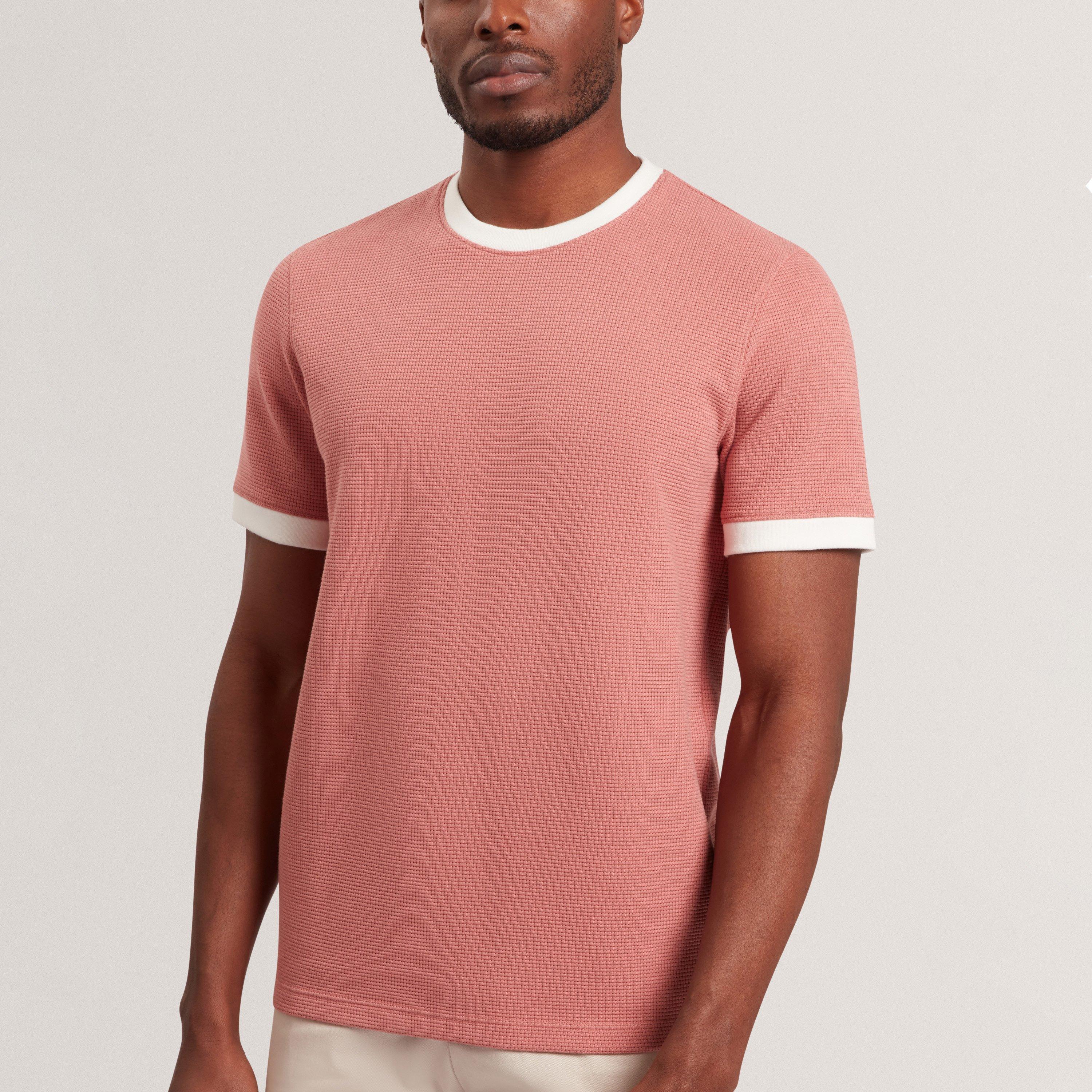Mid-Pink - Ted Baker - Ted SS Text T-Shirt Sn62 - 2