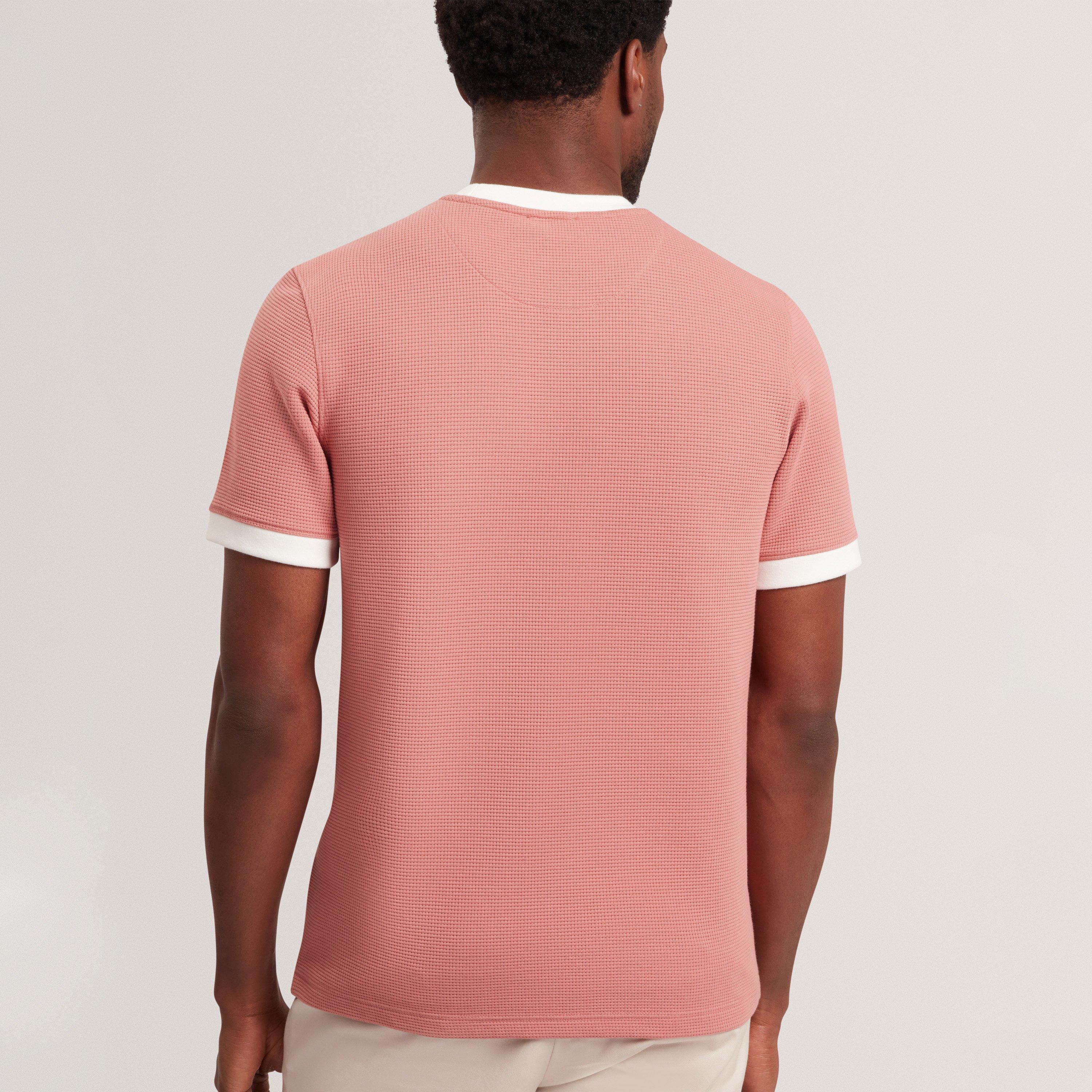 Mid-Pink - Ted Baker - Ted SS Text T-Shirt Sn62 - 3