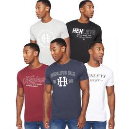 Henleys Varick 5 Pack T Shirts