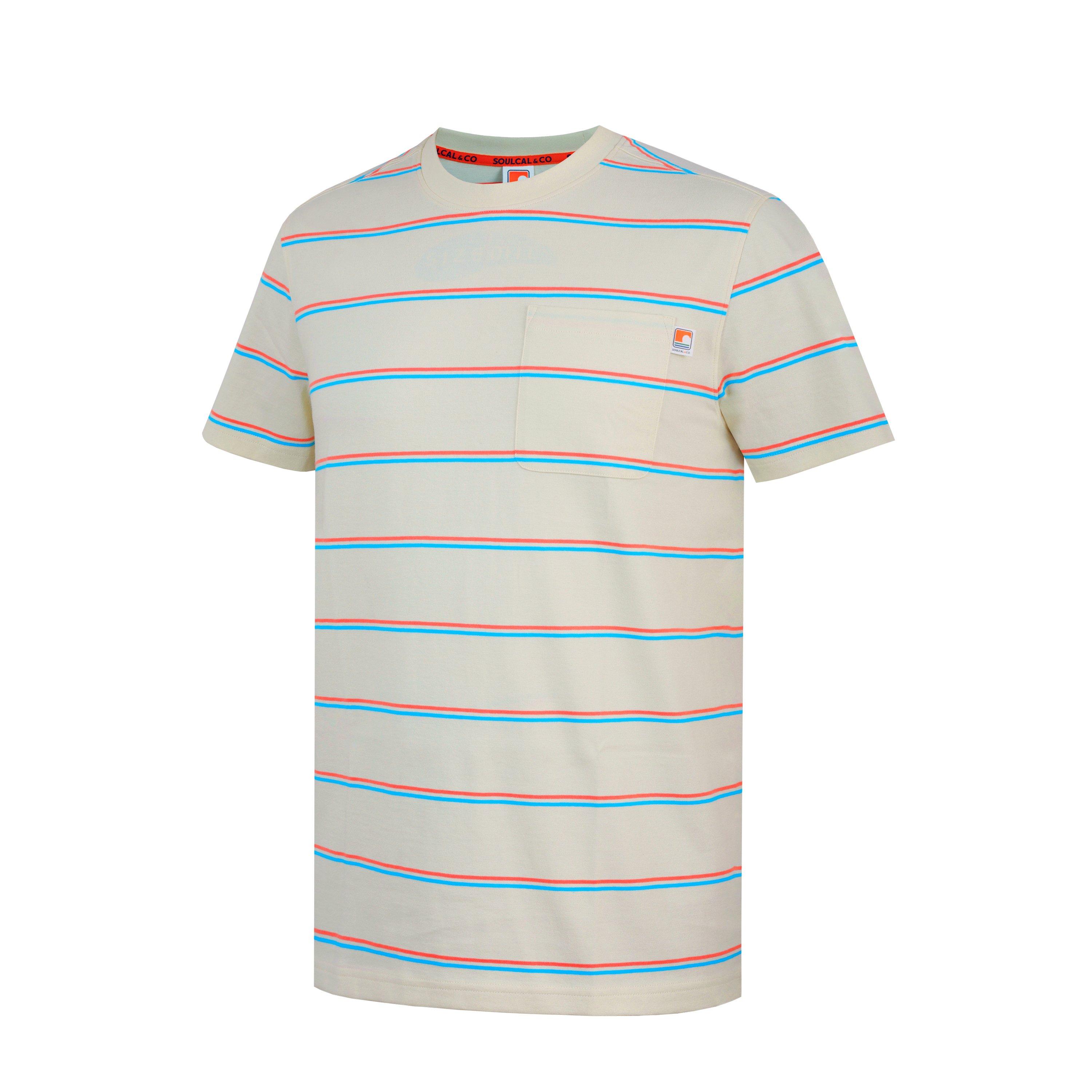 Ecru - SoulCal - Men's Soul Stripe Regular Fit T-Shirt - 3