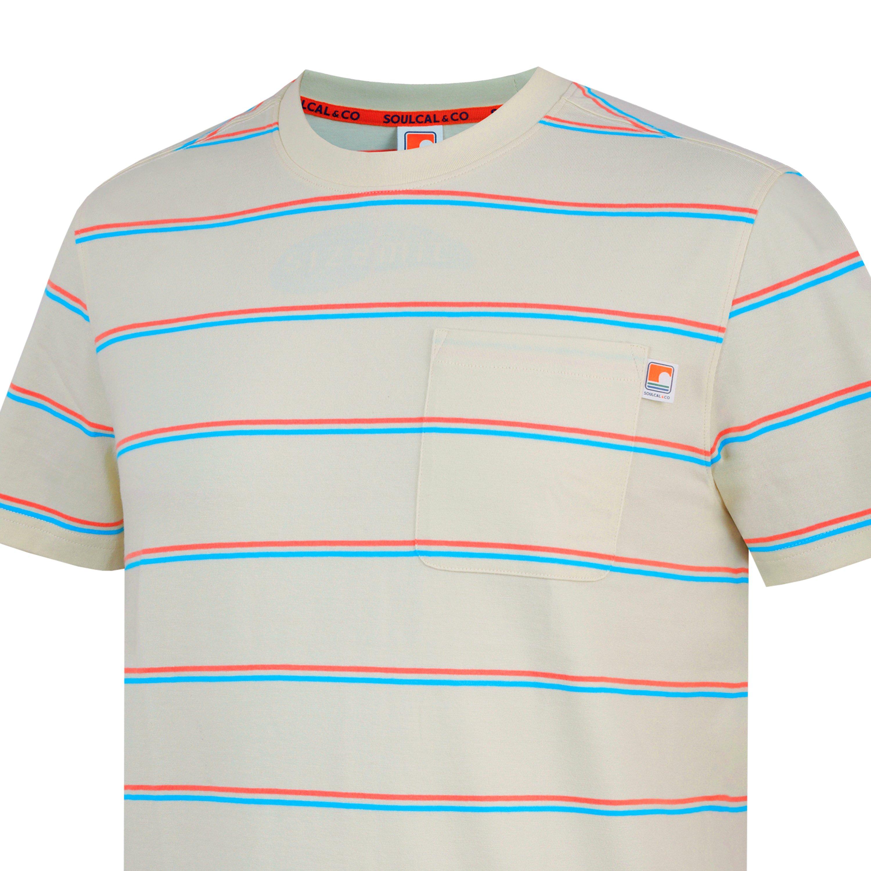 Ecru - SoulCal - Men's Soul Stripe Regular Fit T-Shirt - 5