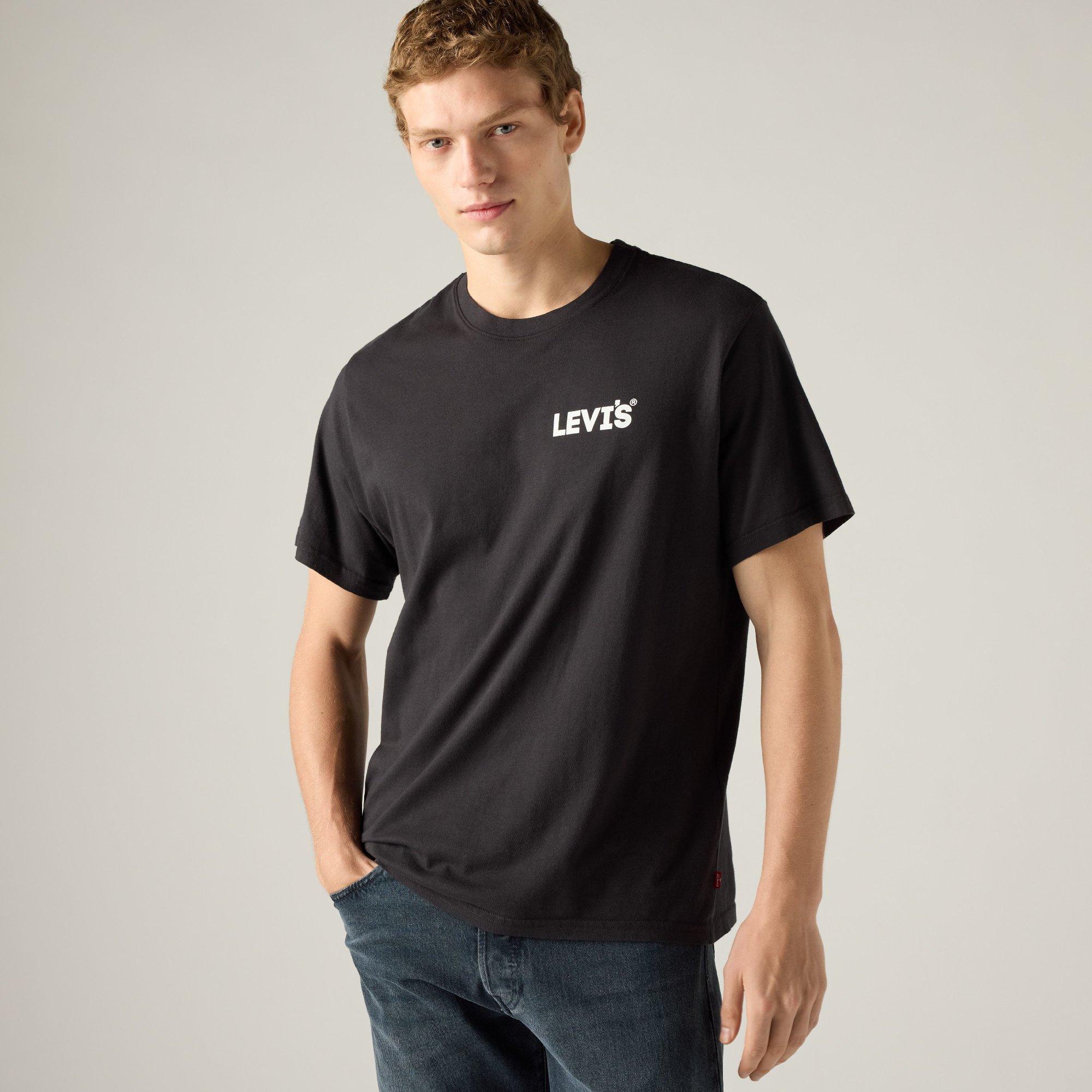 3 Caviar - Levis - Men's Headline Logo Cotton Short-Sleeve Oversized-Fit T-Shirt - 4
