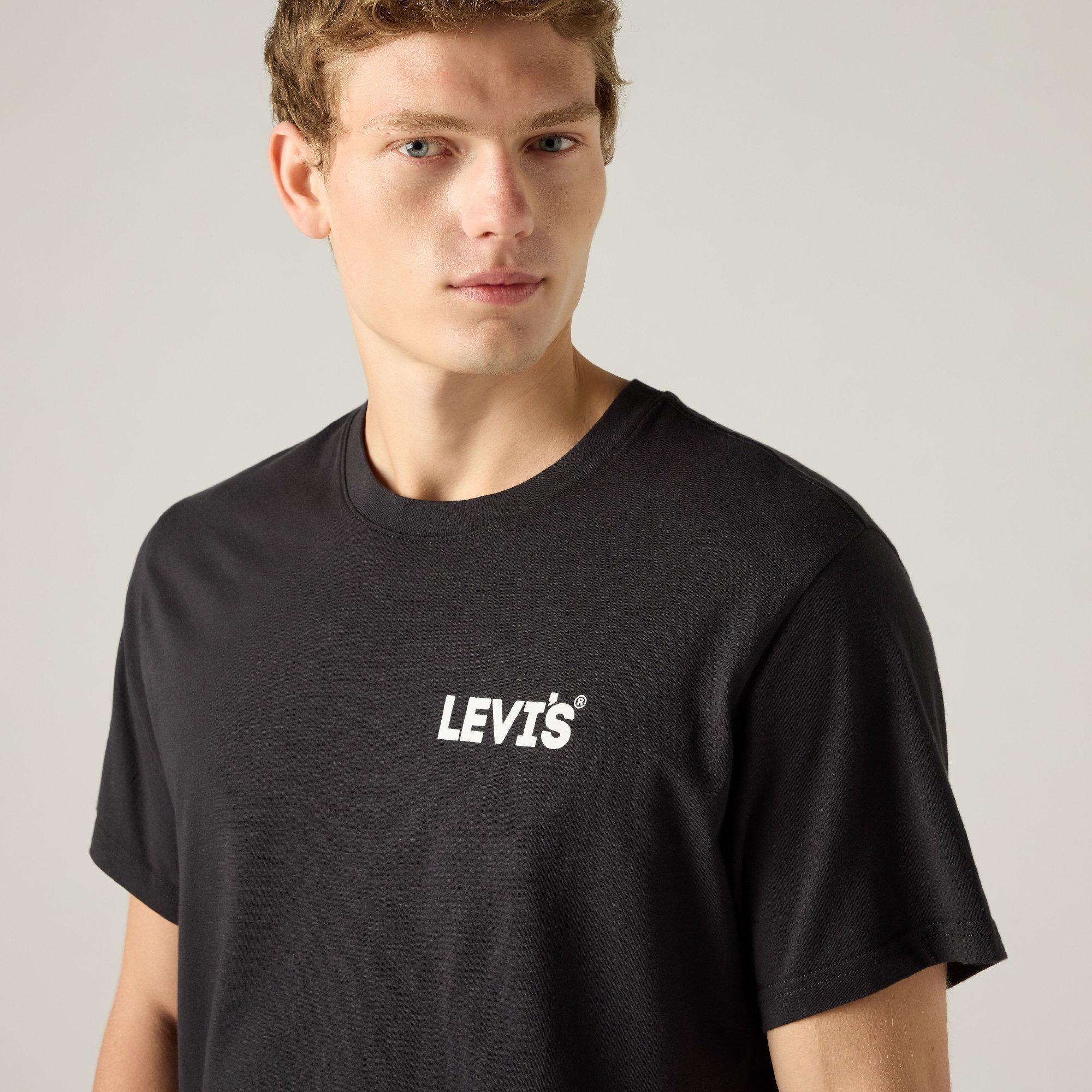 3 Caviar - Levis - Men's Headline Logo Cotton Short-Sleeve Oversized-Fit T-Shirt - 5