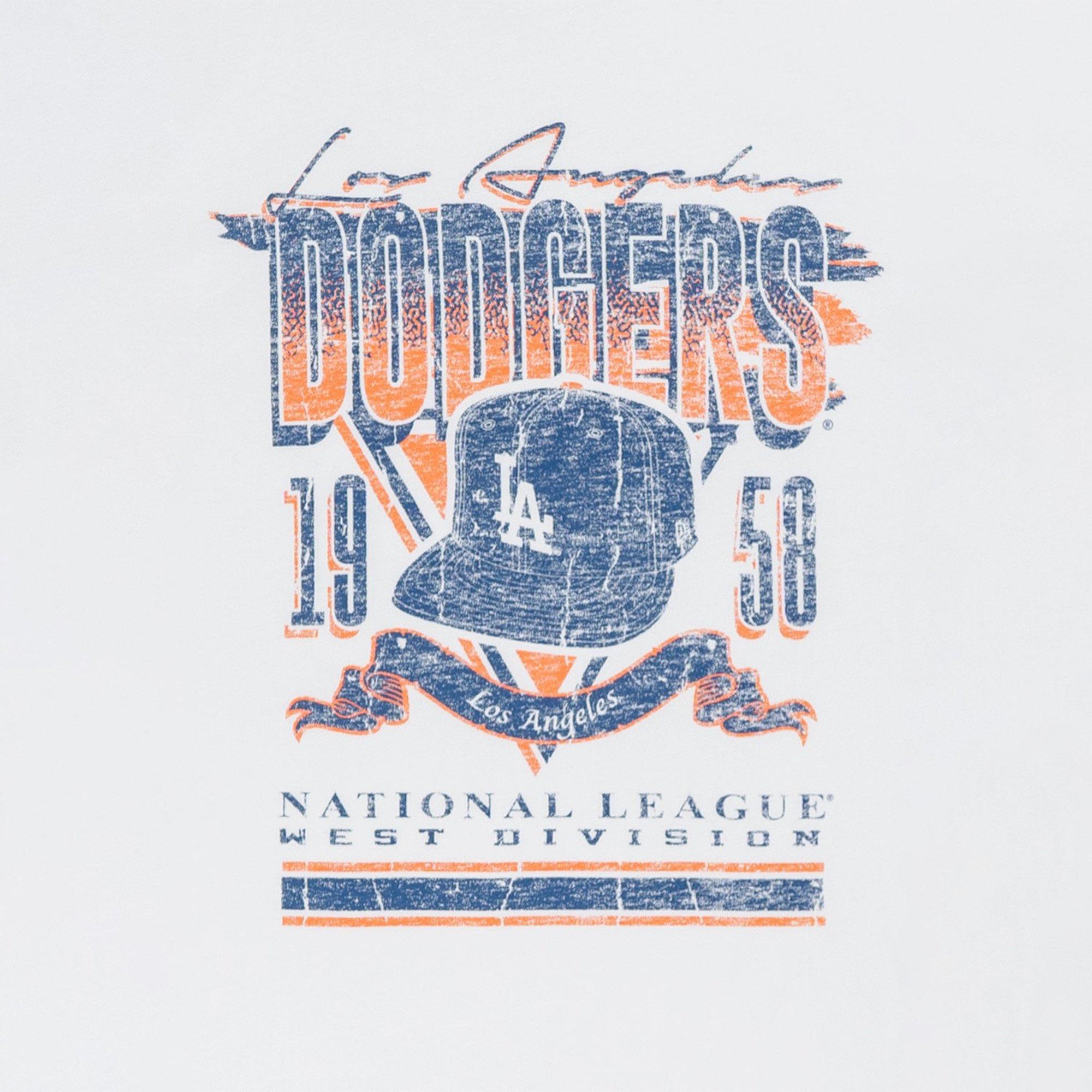 WHITE - New Era - Los Angeles Dodgers Hat Graphic T-Shirt - 5