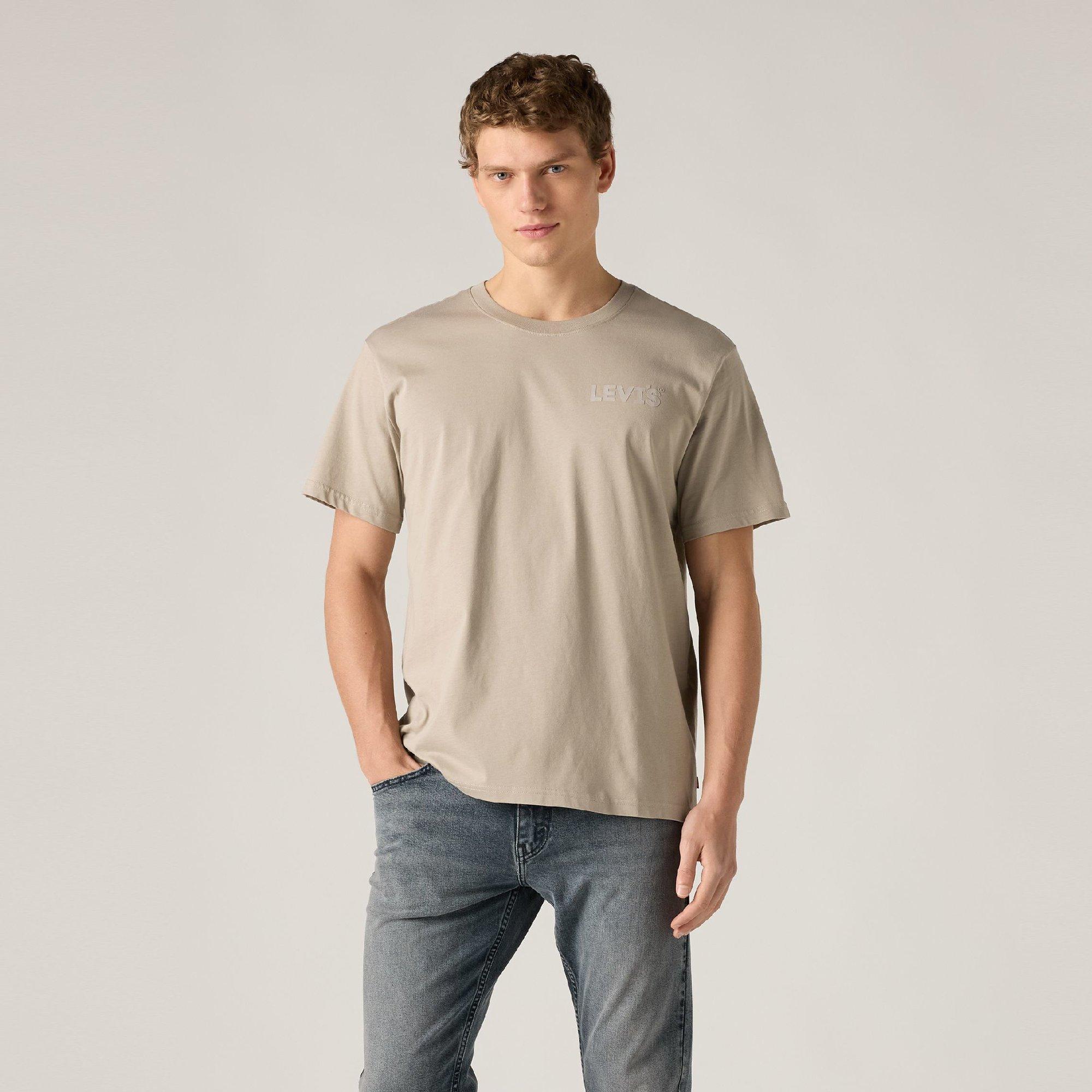 Vintage Khaki - Levis - Men's Headline Logo Cotton Relaxed-Fit T-Shirt - 2