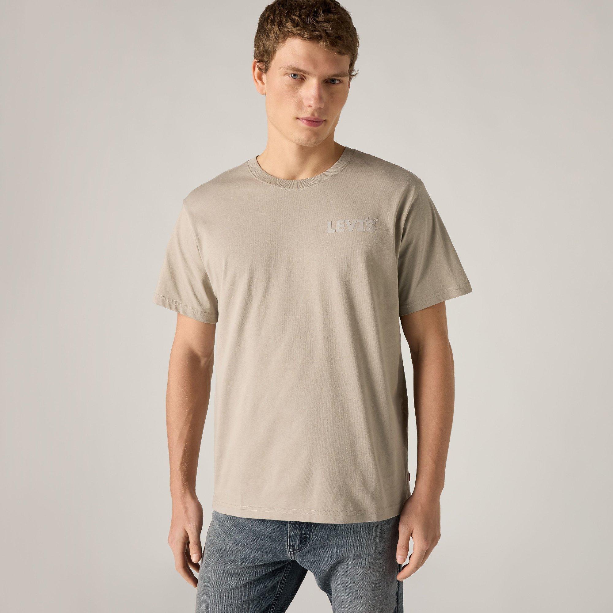 Vintage Khaki - Levis - Men's Headline Logo Cotton Relaxed-Fit T-Shirt - 4