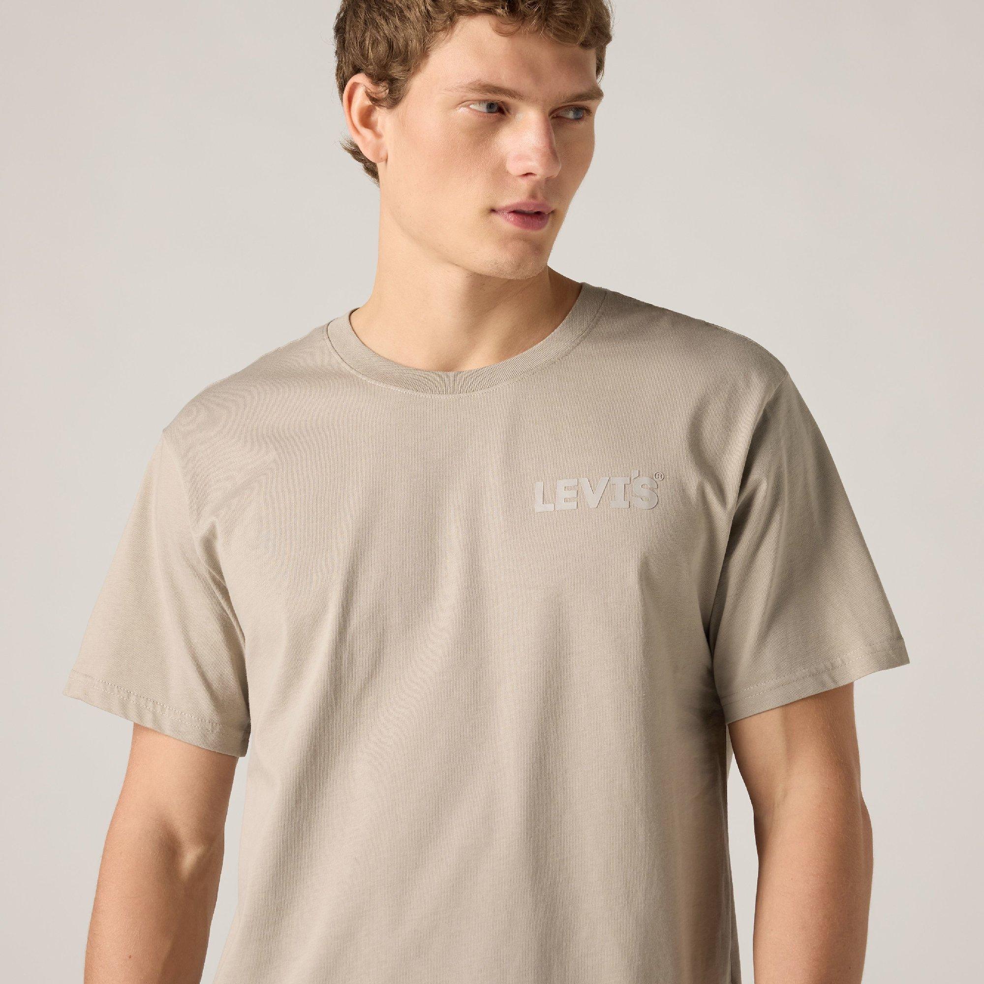 Vintage Khaki - Levis - Men's Headline Logo Cotton Relaxed-Fit T-Shirt - 5