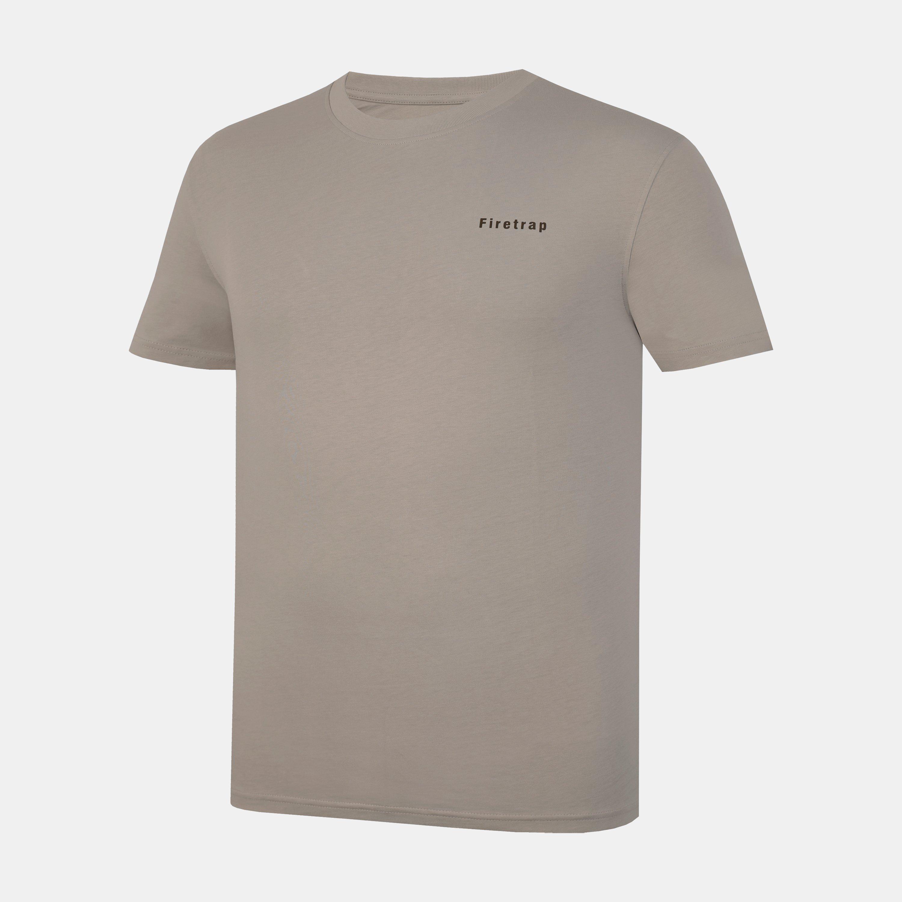 Grey - Firetrap - Trek T Shirt Mens - 3