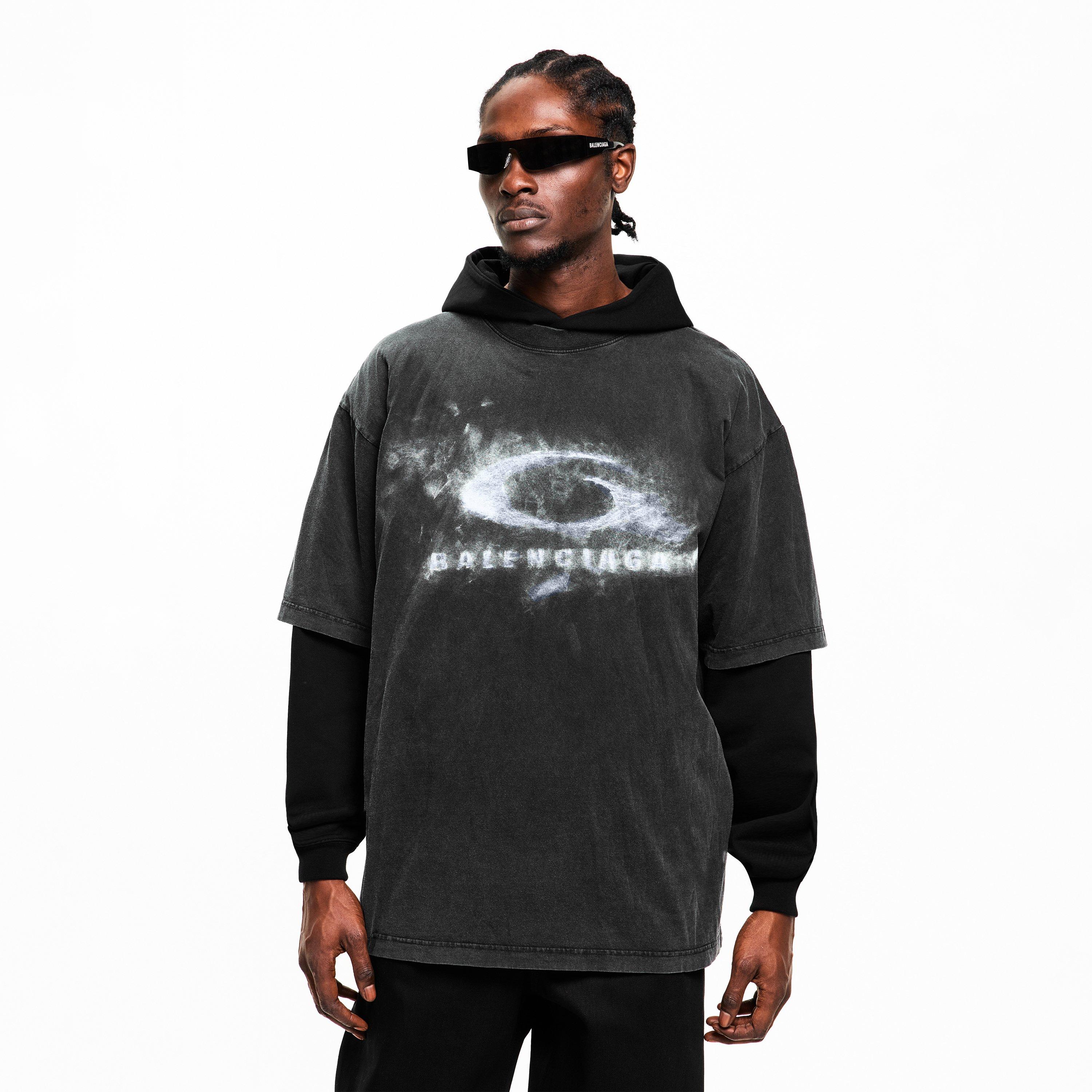 Washed Black - Balenciaga - Men's Bal Washed Logo T-Shirt - 3