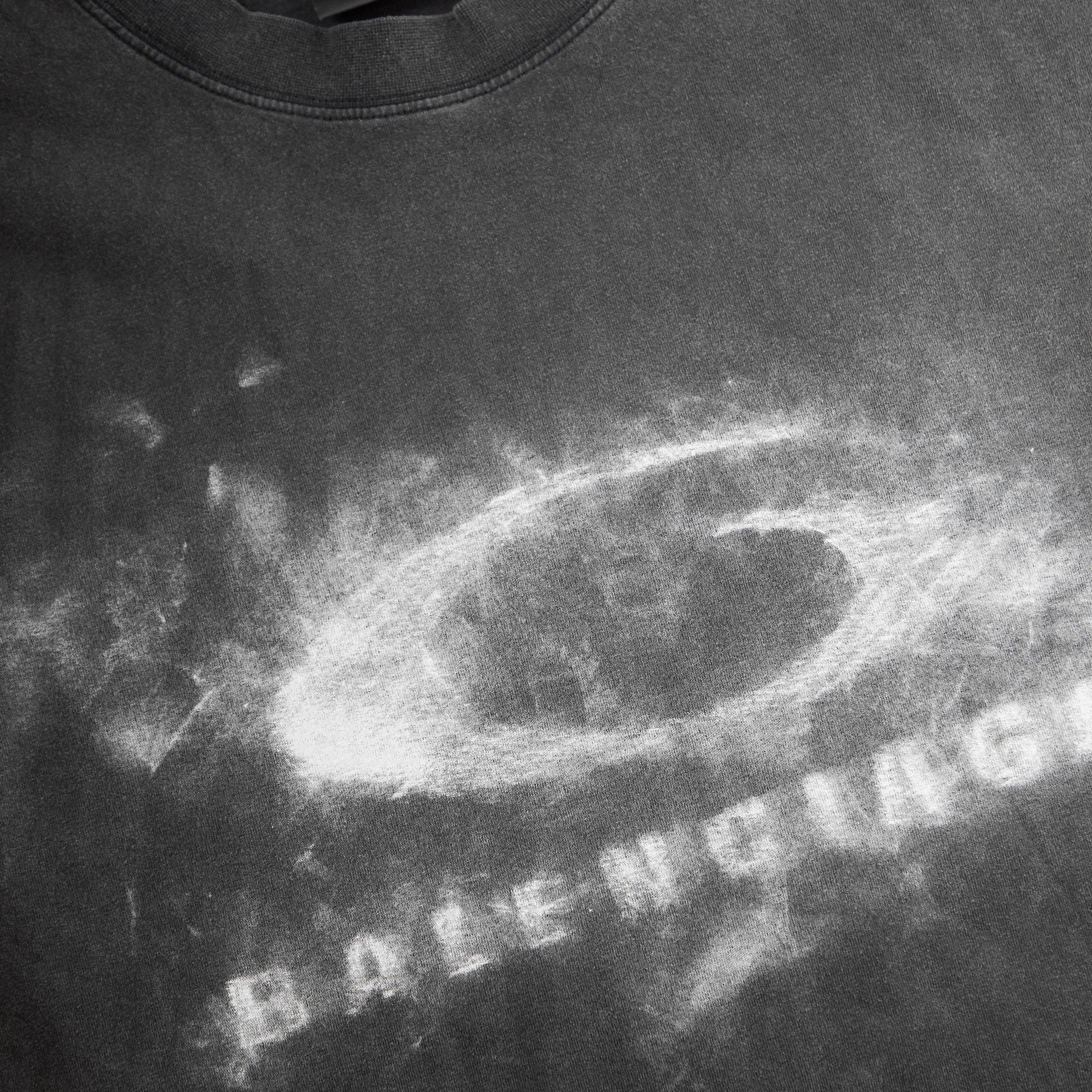 Washed Black - Balenciaga - Men's Bal Washed Logo T-Shirt - 5