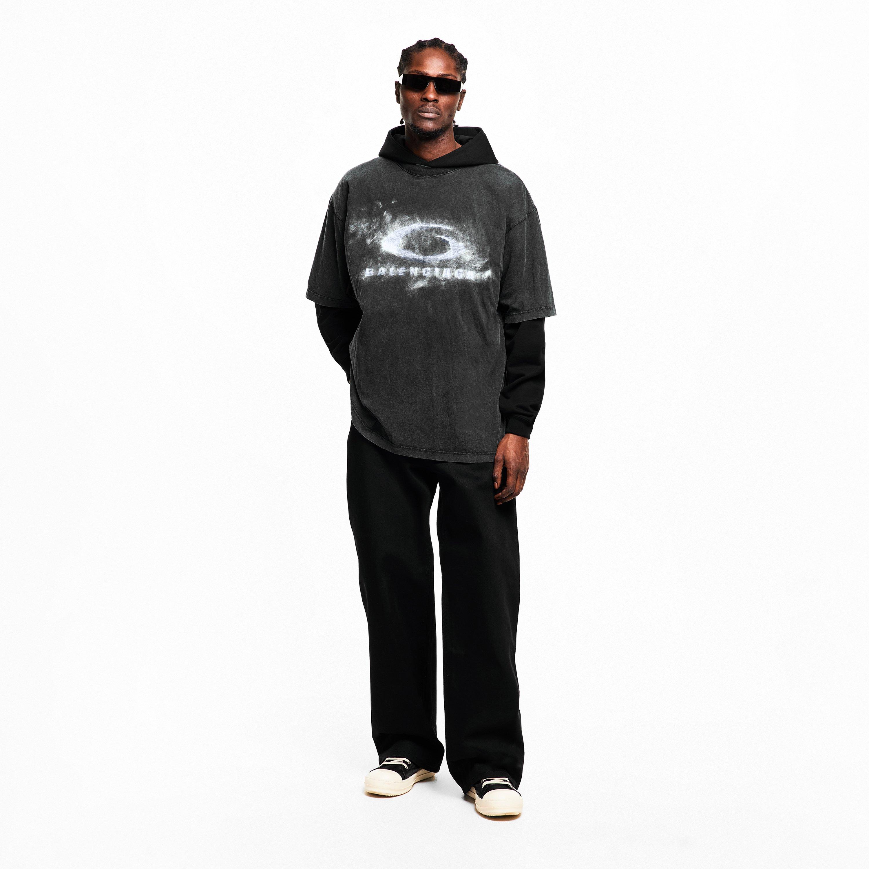 Washed Black - Balenciaga - Men's Bal Washed Logo T-Shirt - 6