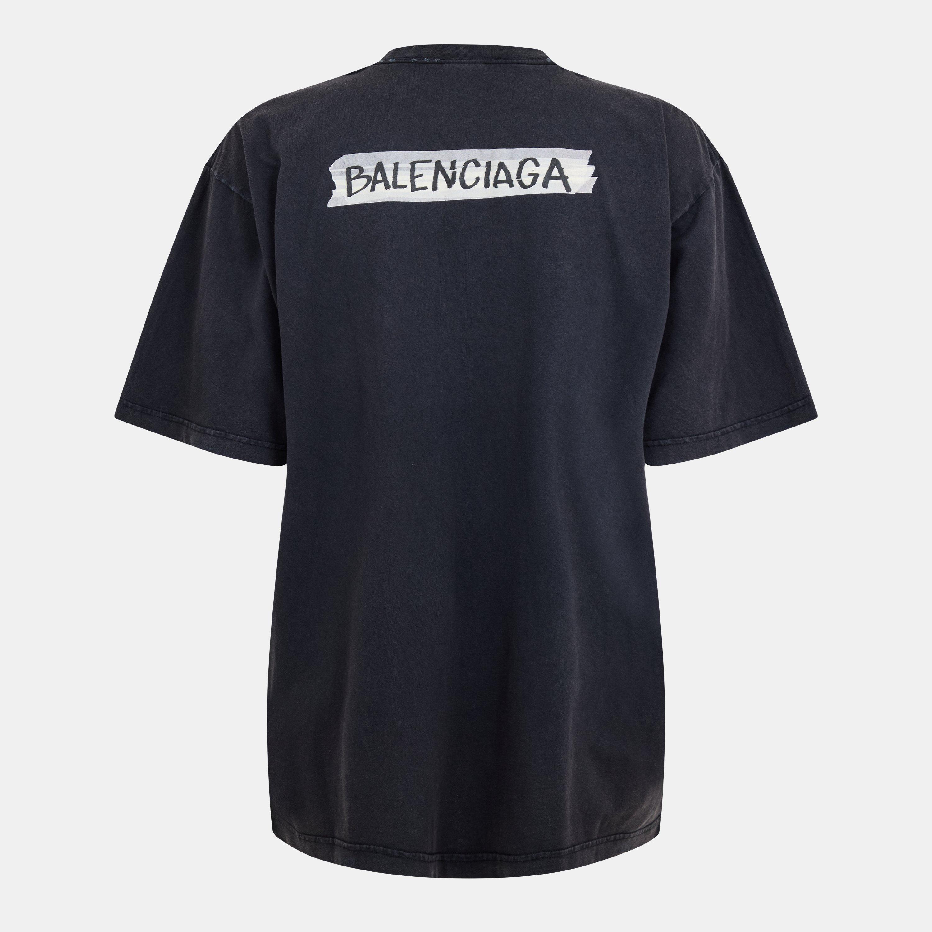 Dark Navy - Balenciaga - Bal Medium Fit Tee Sn62 - 2