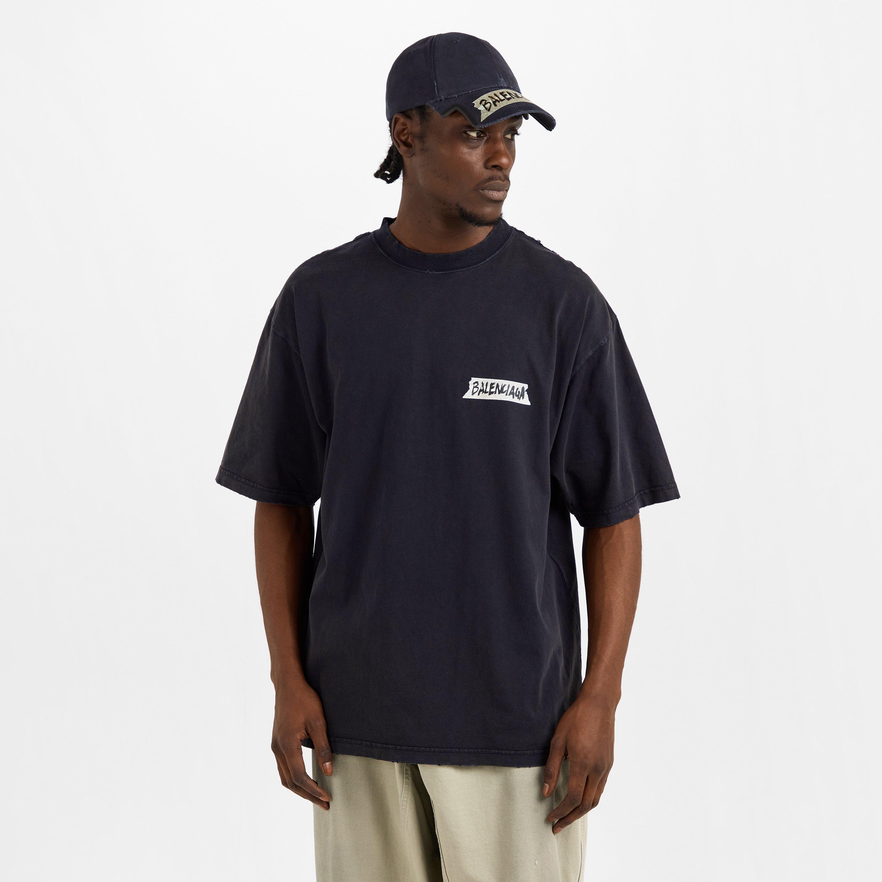 Dark Navy - Balenciaga - Bal Medium Fit Tee Sn62 - 3