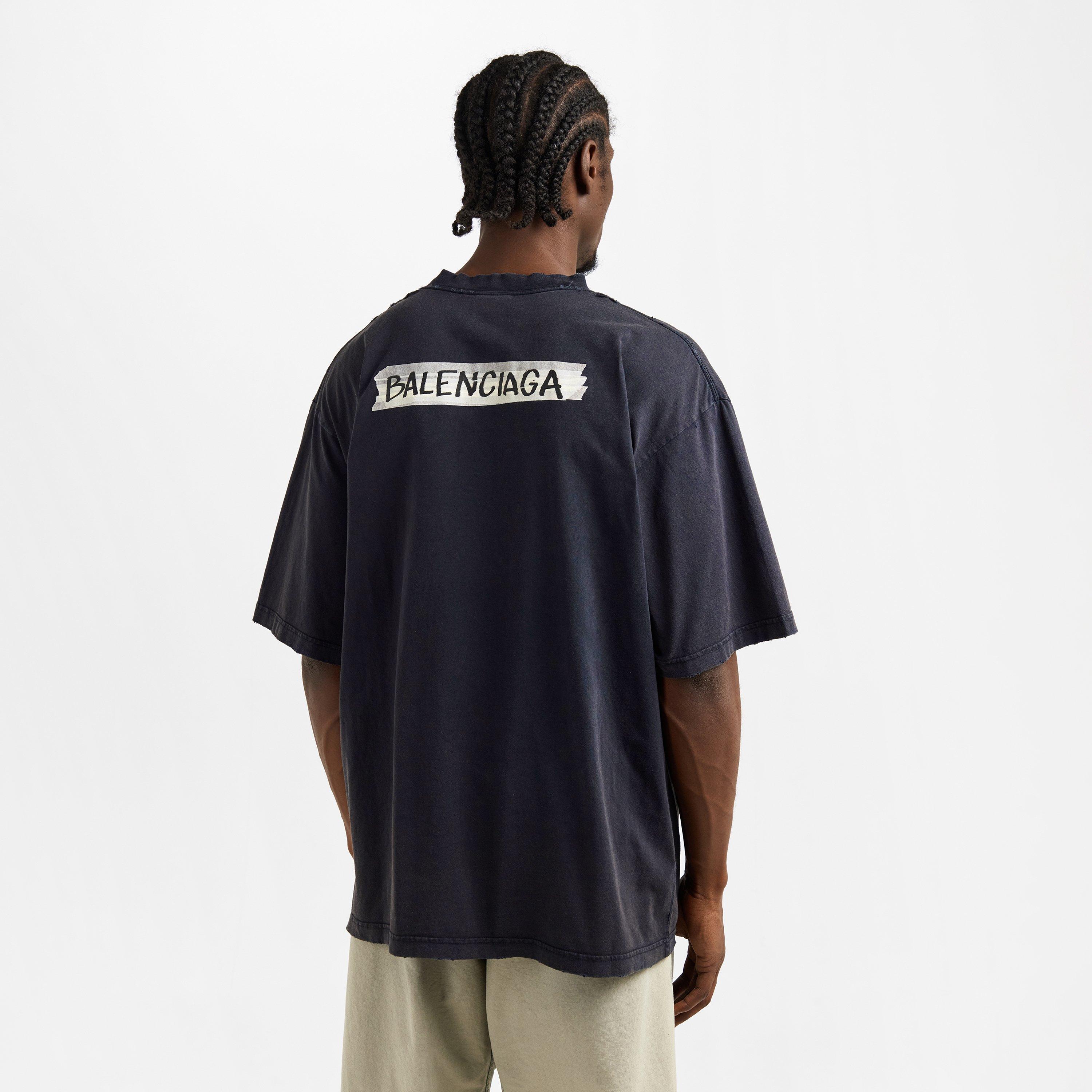 Dark Navy - Balenciaga - Bal Medium Fit Tee Sn62 - 4