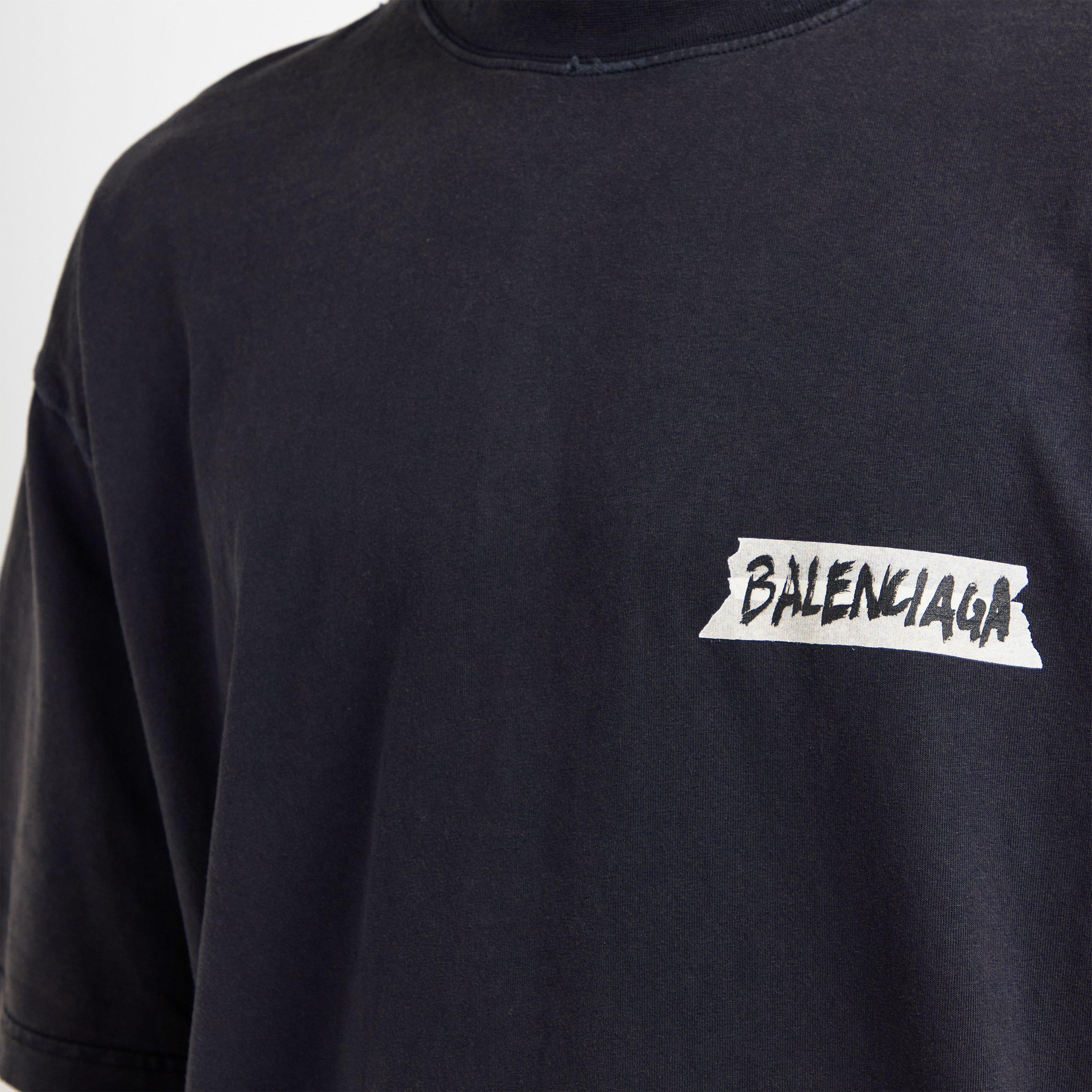 Dark Navy - Balenciaga - Bal Medium Fit Tee Sn62 - 5