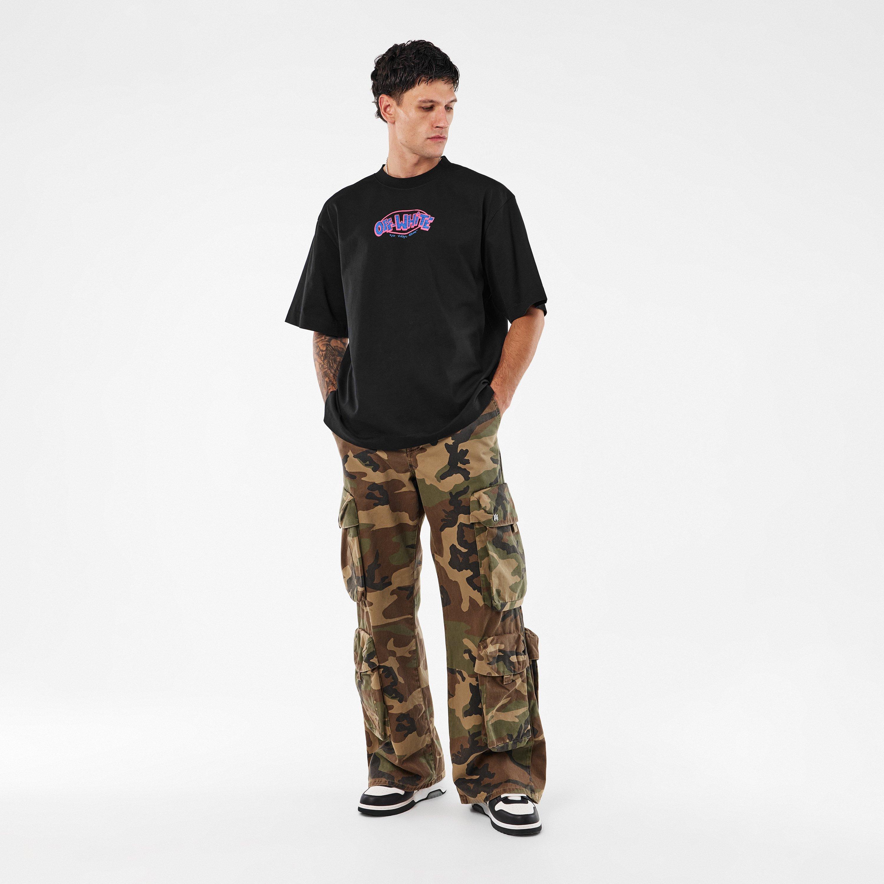 Black/Blue - Off White - Men's Arrow Short-Sleeve T-Shirt, Iconic Motif - 6