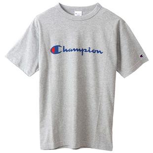 GREY - Champion - Script Mens T Shirt - 1