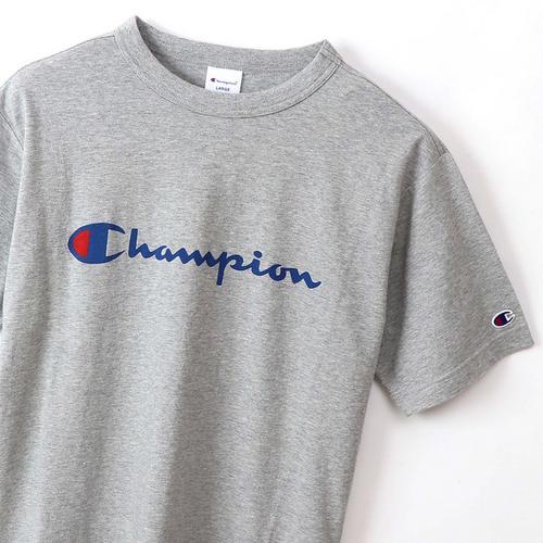 GREY - Champion - Script Mens T Shirt - 2