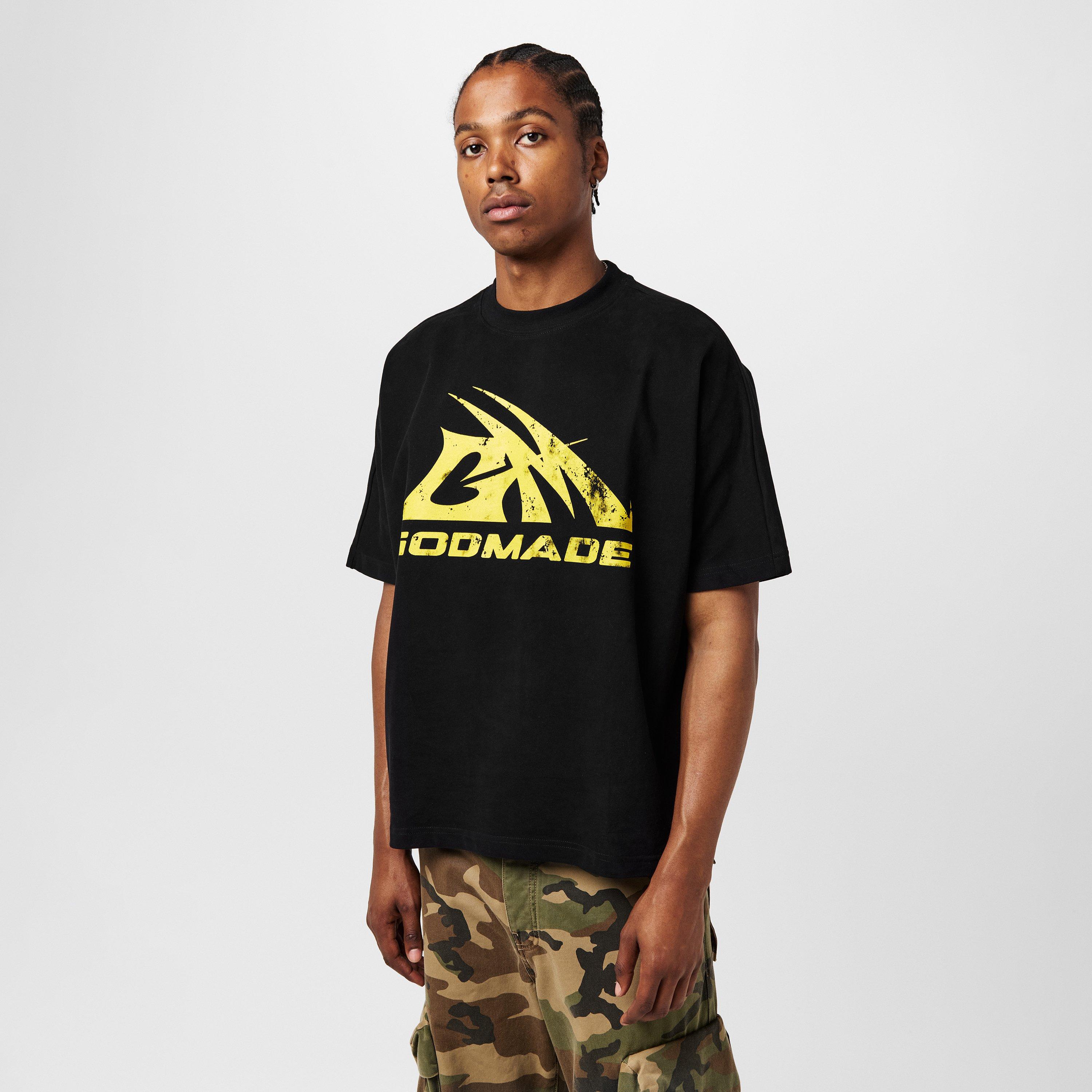 Yellow - God Made - Men's GM Logo Regular Fit T-Shirt - 3