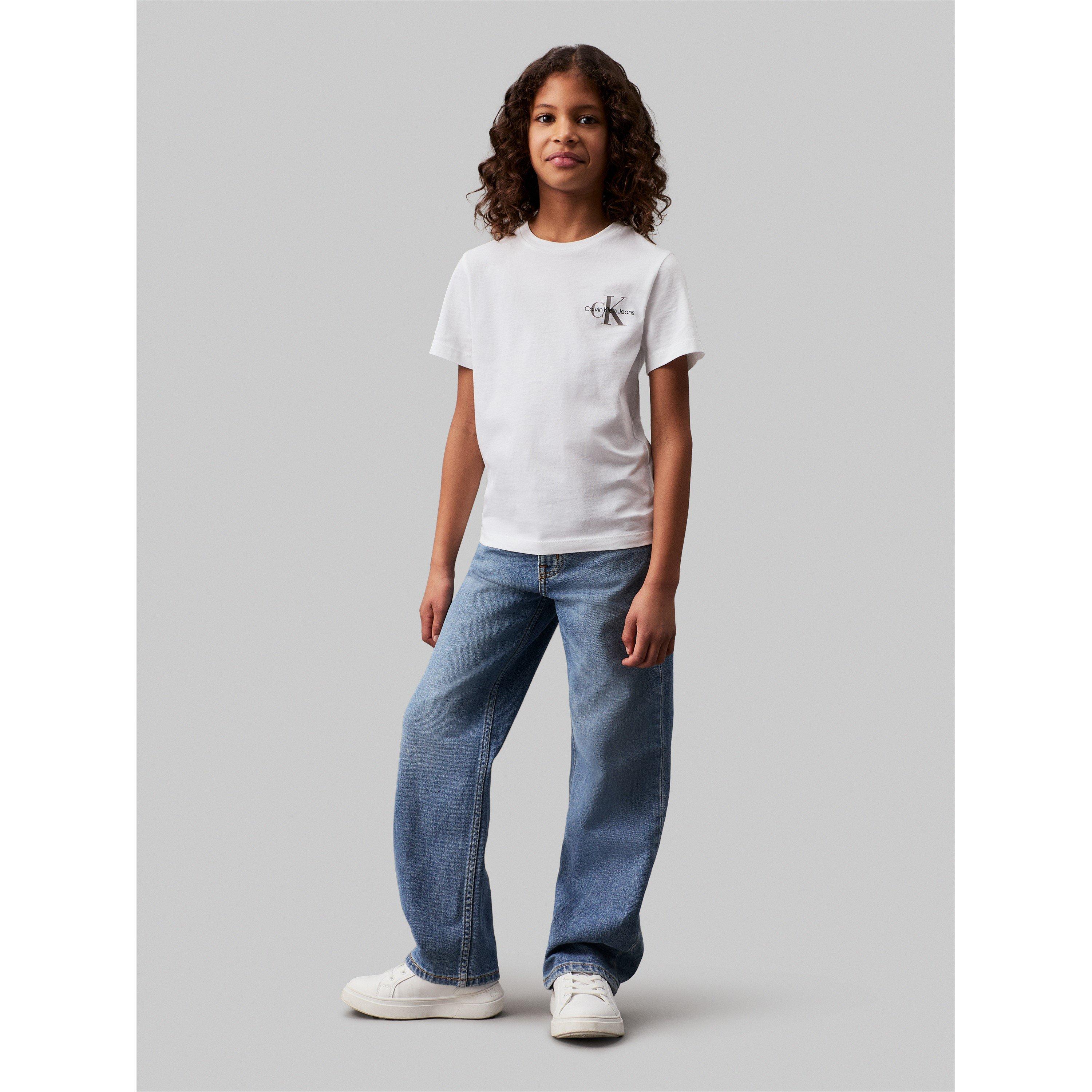 White YAF - Calvin Klein Jeans - Kids' CKJ Small Mono Regular Fit T-Shirt - 2