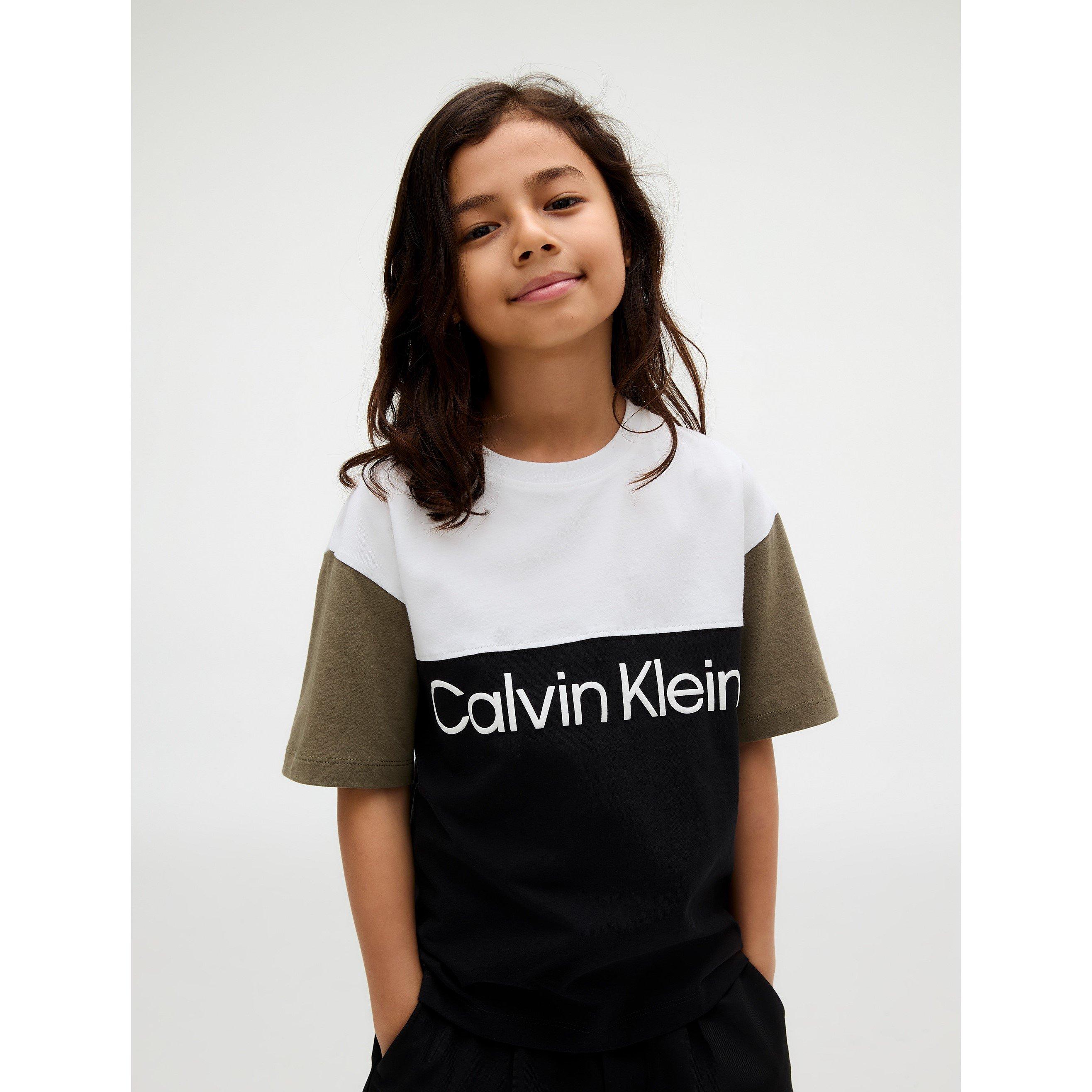 Blk/Grn/Wht BEH - Calvin Klein Jeans - Kids' CK Block T-Shirt - 1