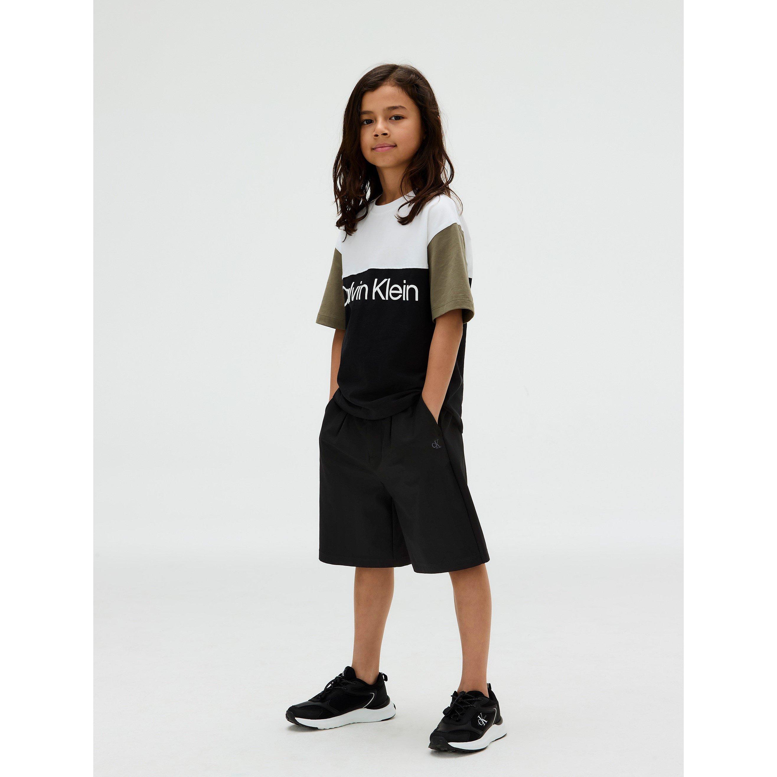 Blk/Grn/Wht BEH - Calvin Klein Jeans - Kids' CK Block Regular Fit T-Shirt - 3