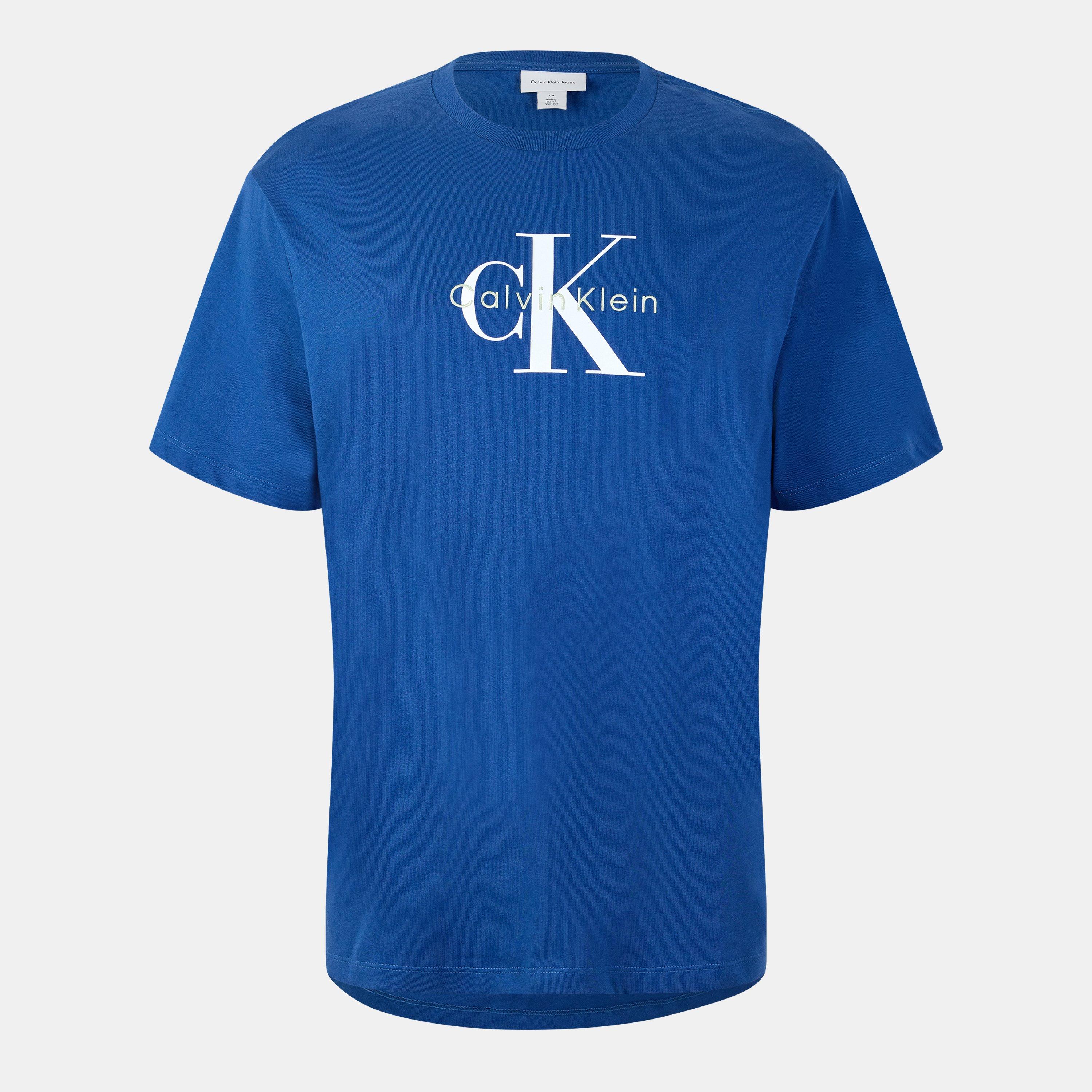 Calvin Klein Jeans Men's Calvin Monogram T Shirt - Blue Jean - XL