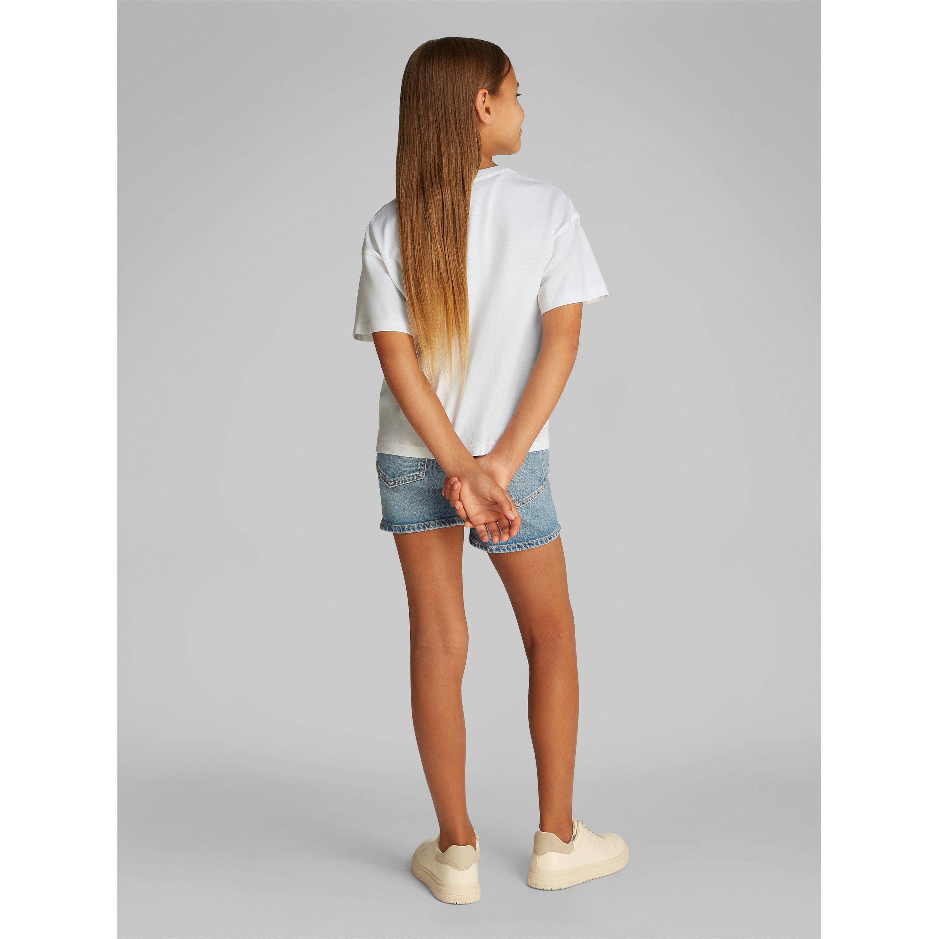 Weiß YAF - Calvin Klein Jeans - Kids' CK Logo Boxy Regular Fit T-Shirt - 2