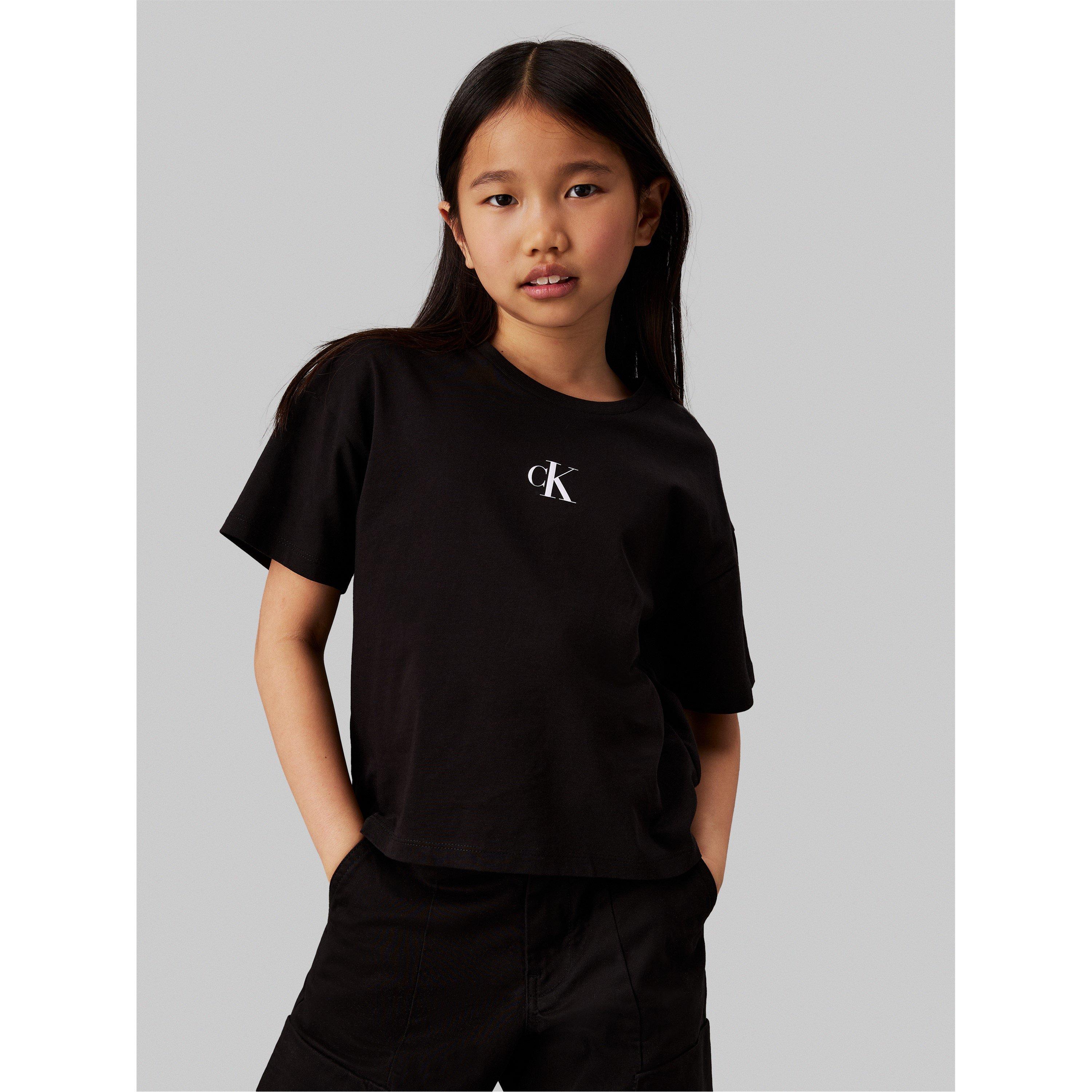 CK Black BEH - Calvin Klein Jeans - Kids' CK Logo Boxy Regular Fit T-Shirt - 2