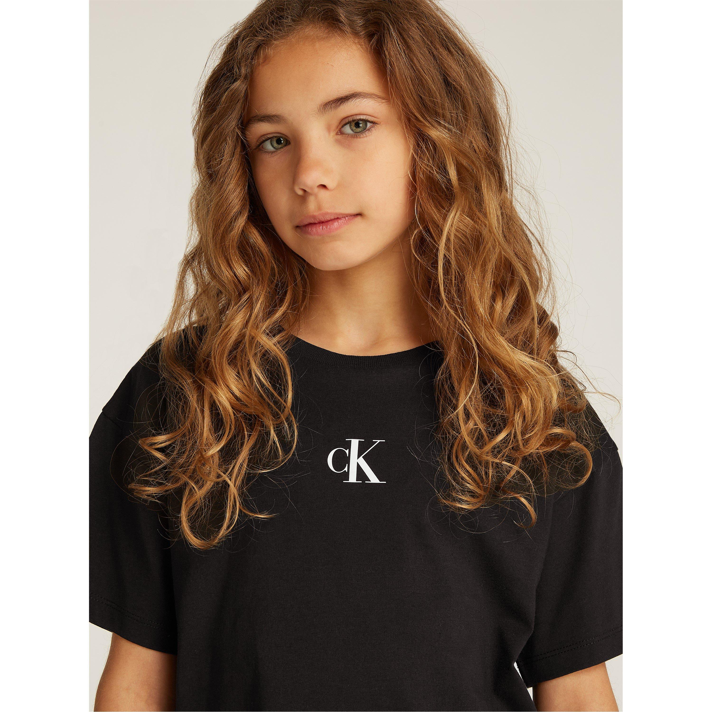 CK Black BEH - Calvin Klein Jeans - Kids' CK Logo Boxy Regular Fit T-Shirt - 5