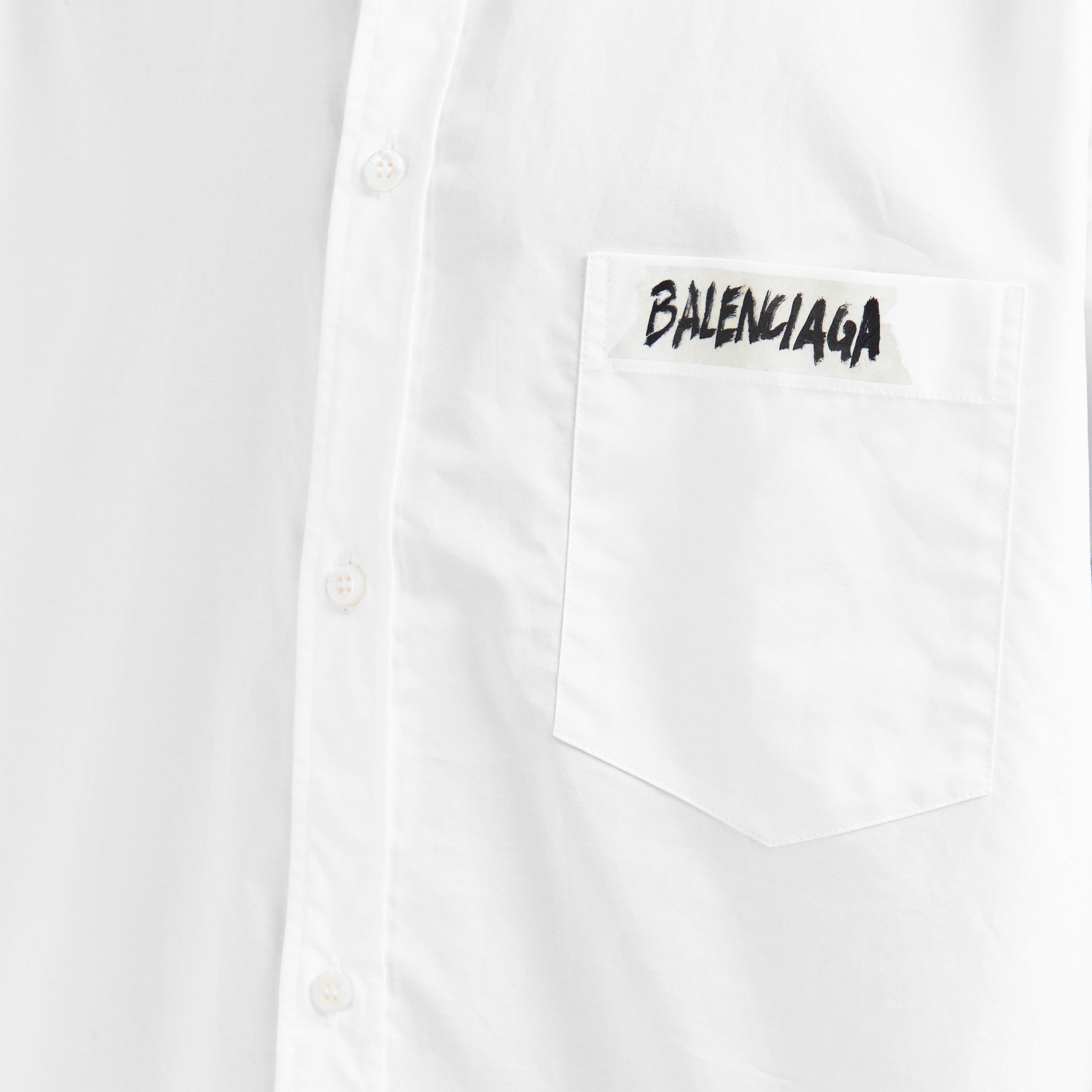 White - Balenciaga - Bal S/S Large Shirt Sn62 - 5