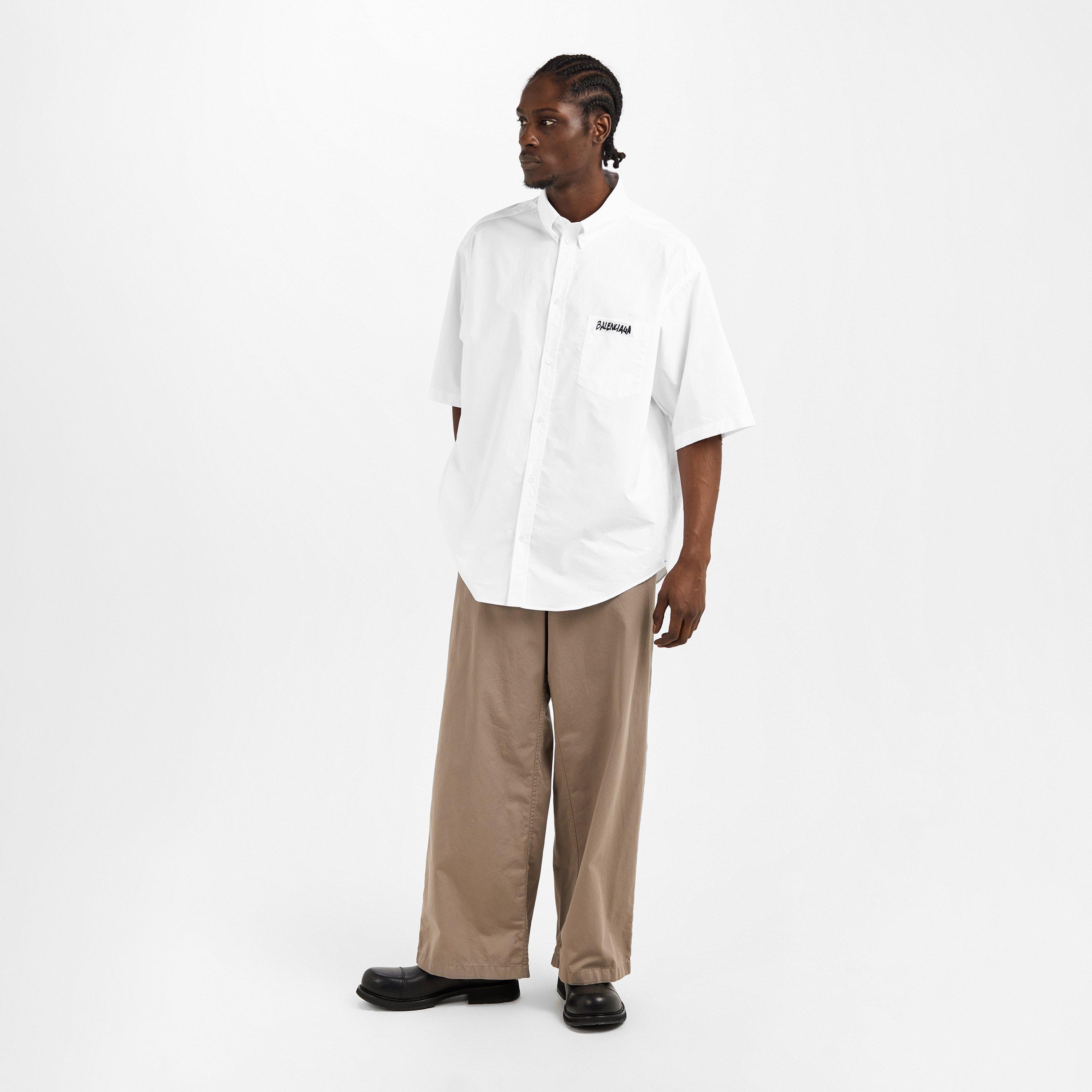 White - Balenciaga - Bal S/S Large Shirt Sn62 - 6