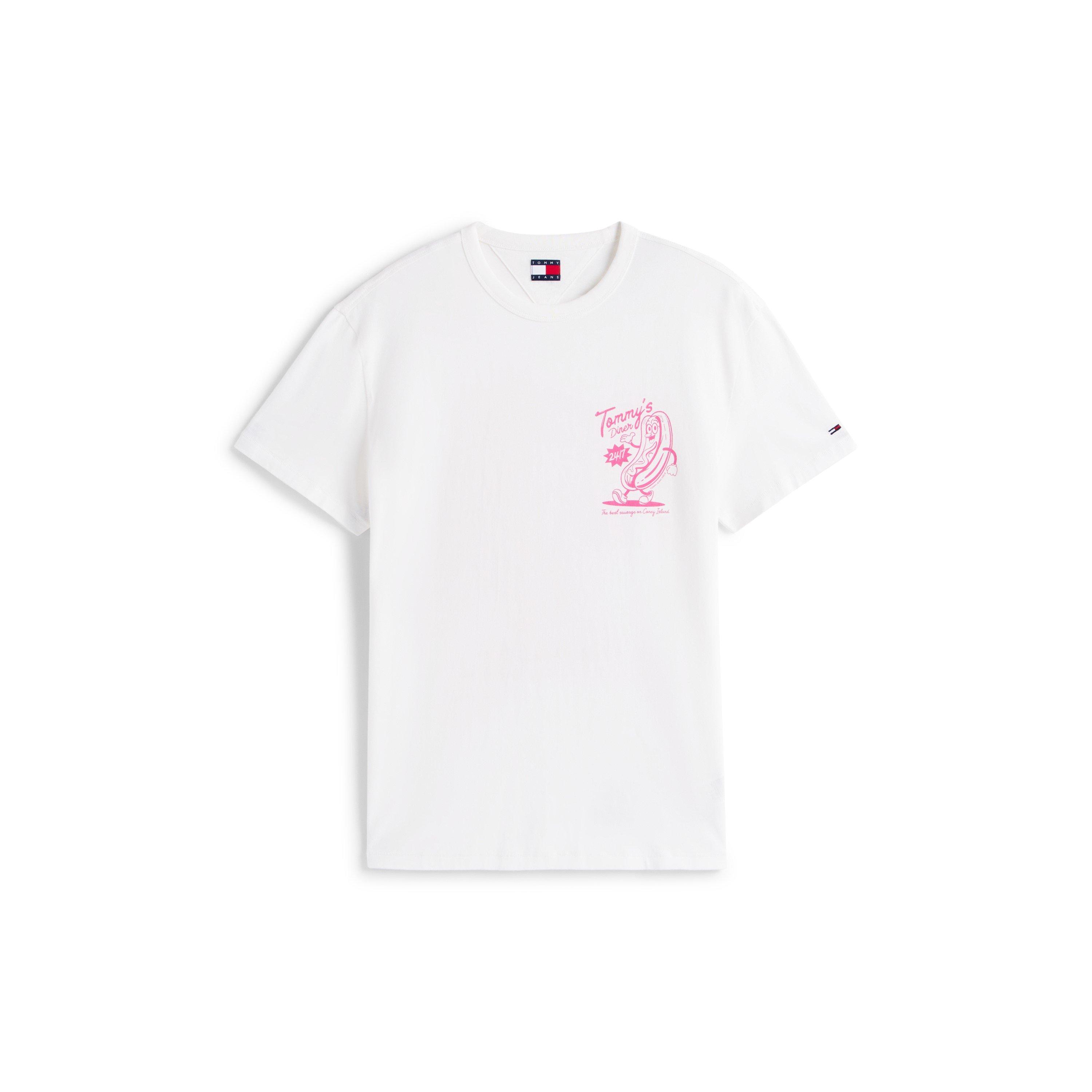 Tommy Jeans Men's Graphic T-Shirt - Ecru - XL