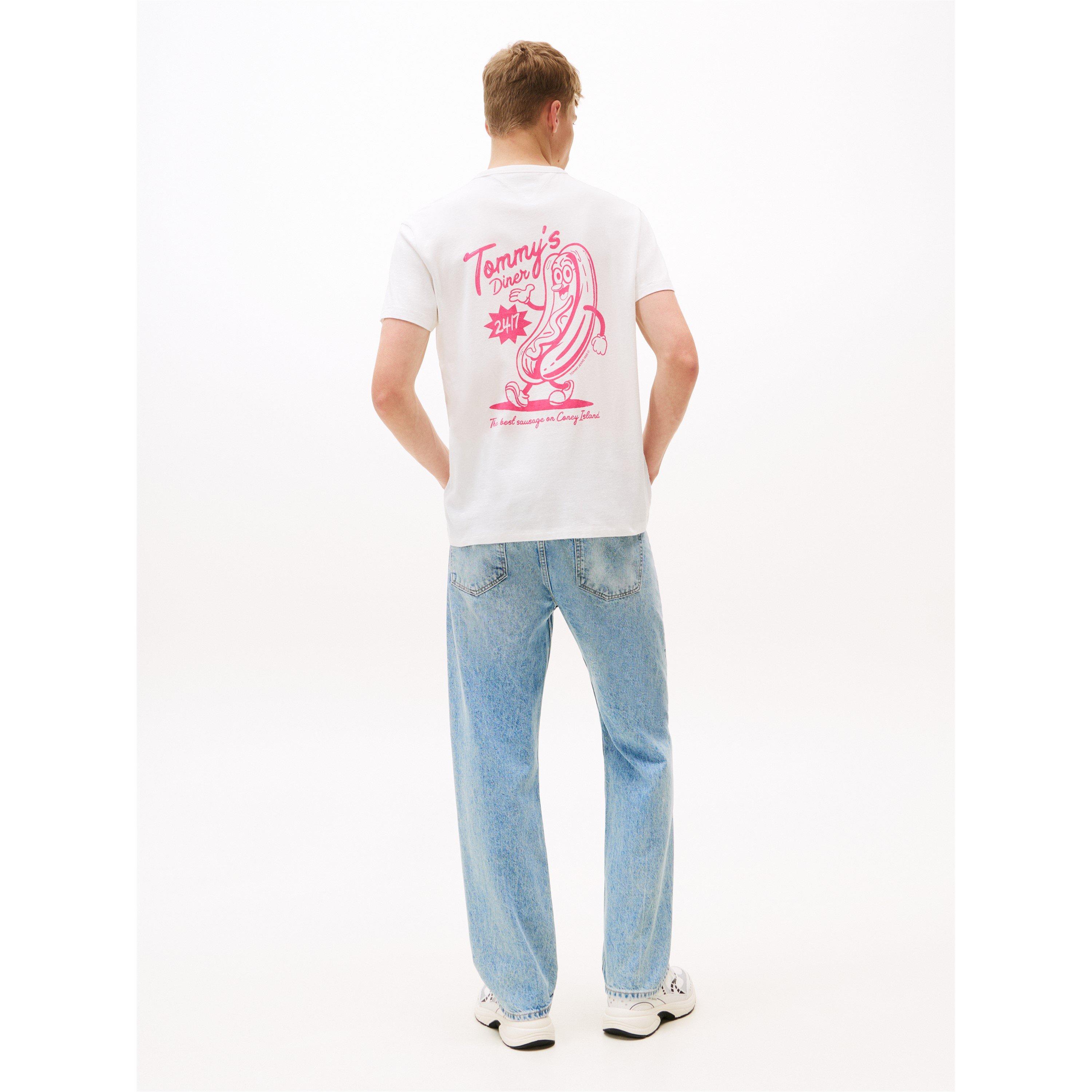 Ecru - Tommy Jeans - Men's Regular Fit Graphic T-Shirt - 4