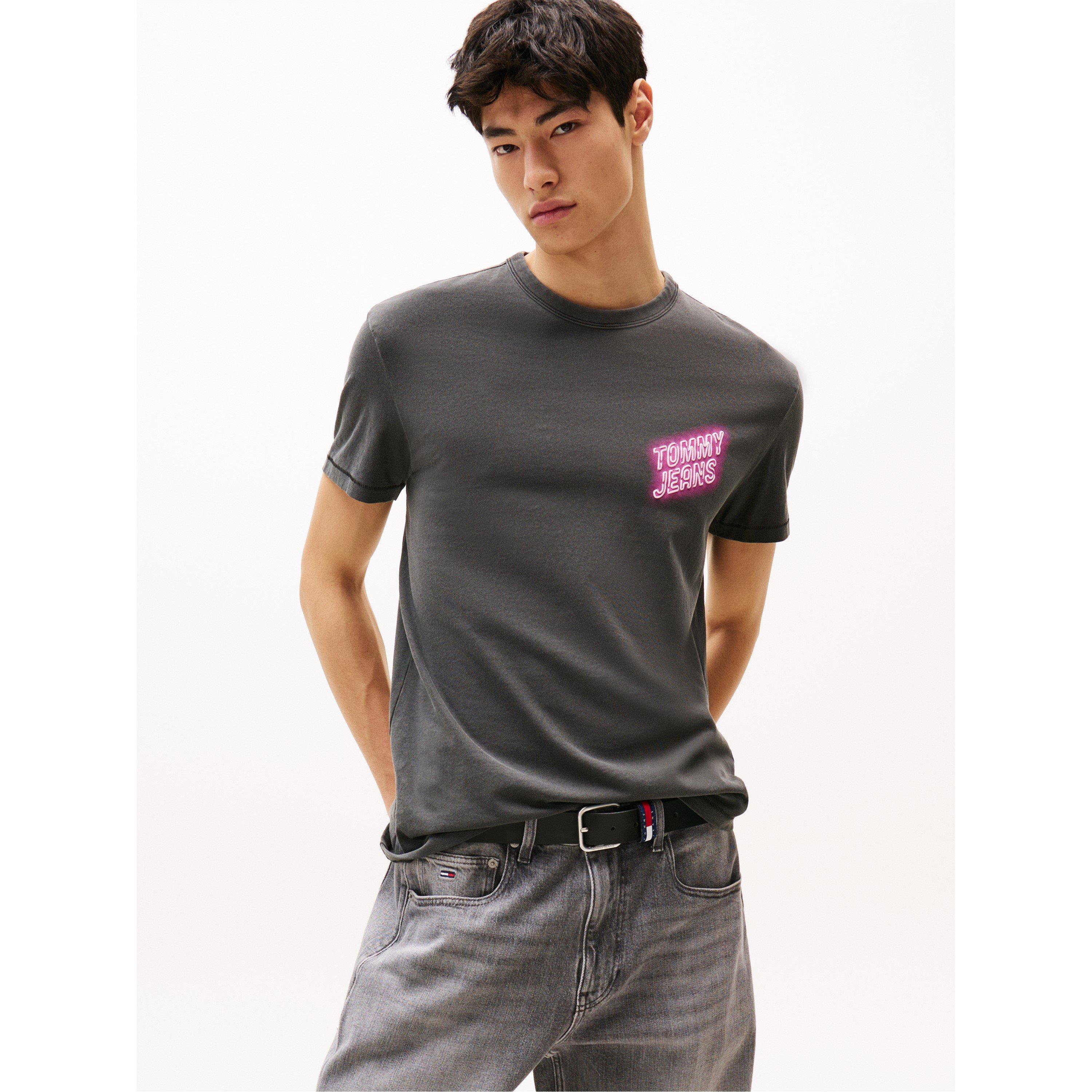 Black - Tommy Jeans - Men's Graphic T-Shirt - 2