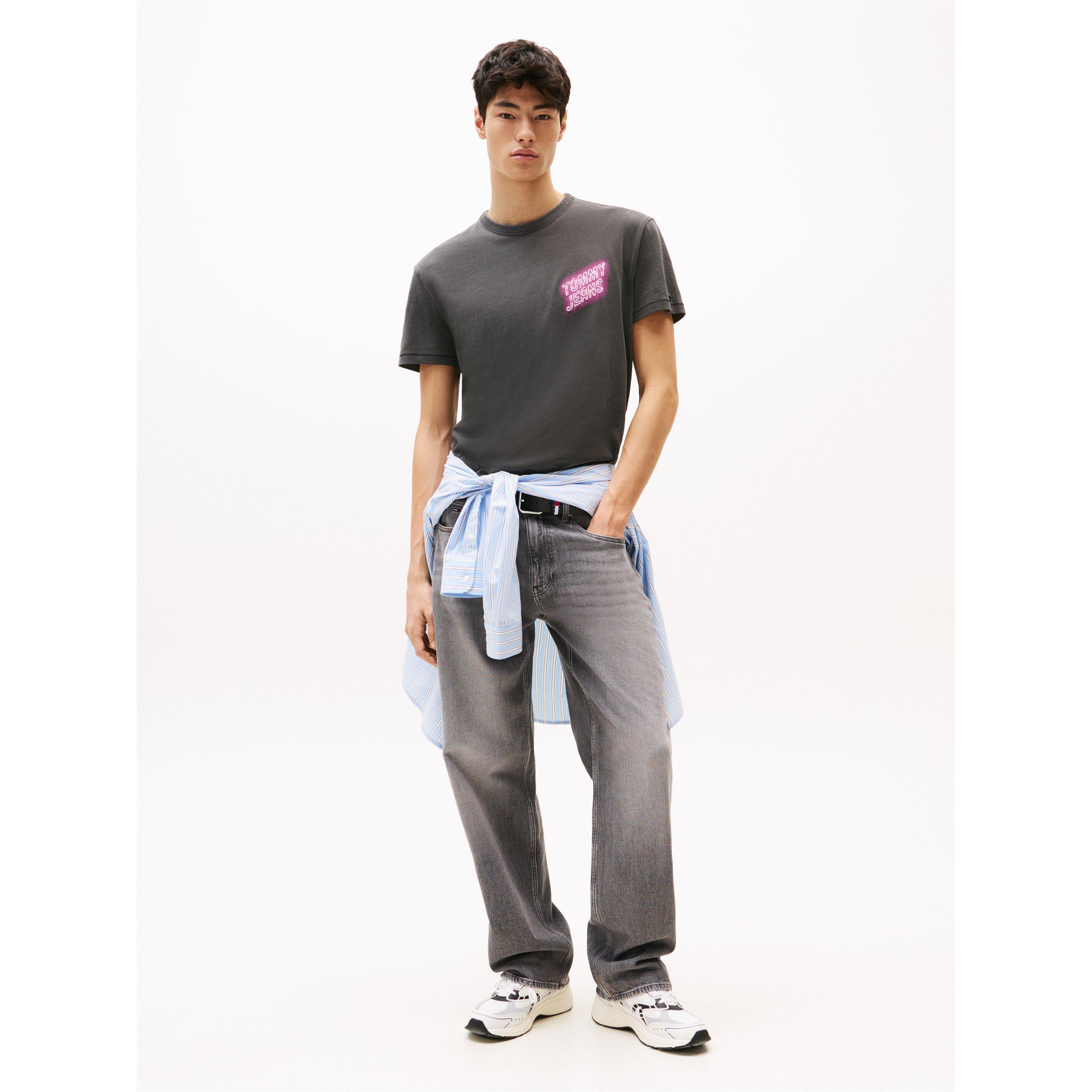 Black - Tommy Jeans - Men's Graphic T-Shirt - 3