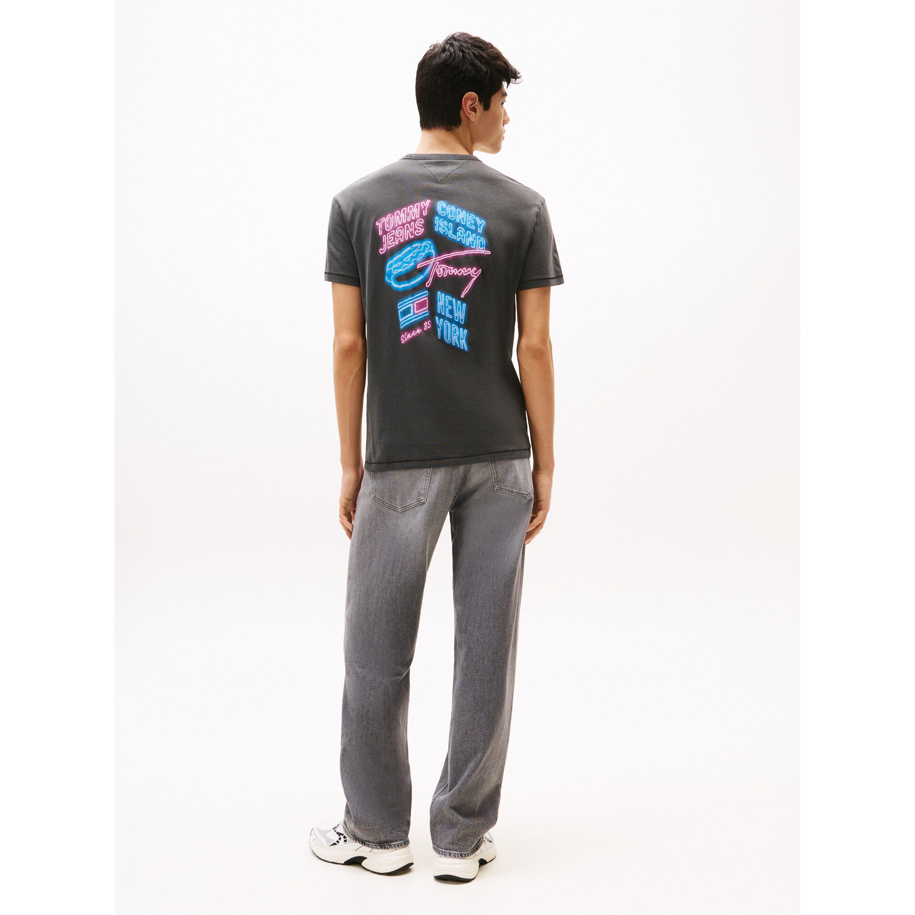 Black - Tommy Jeans - Men's Graphic T-Shirt - 4