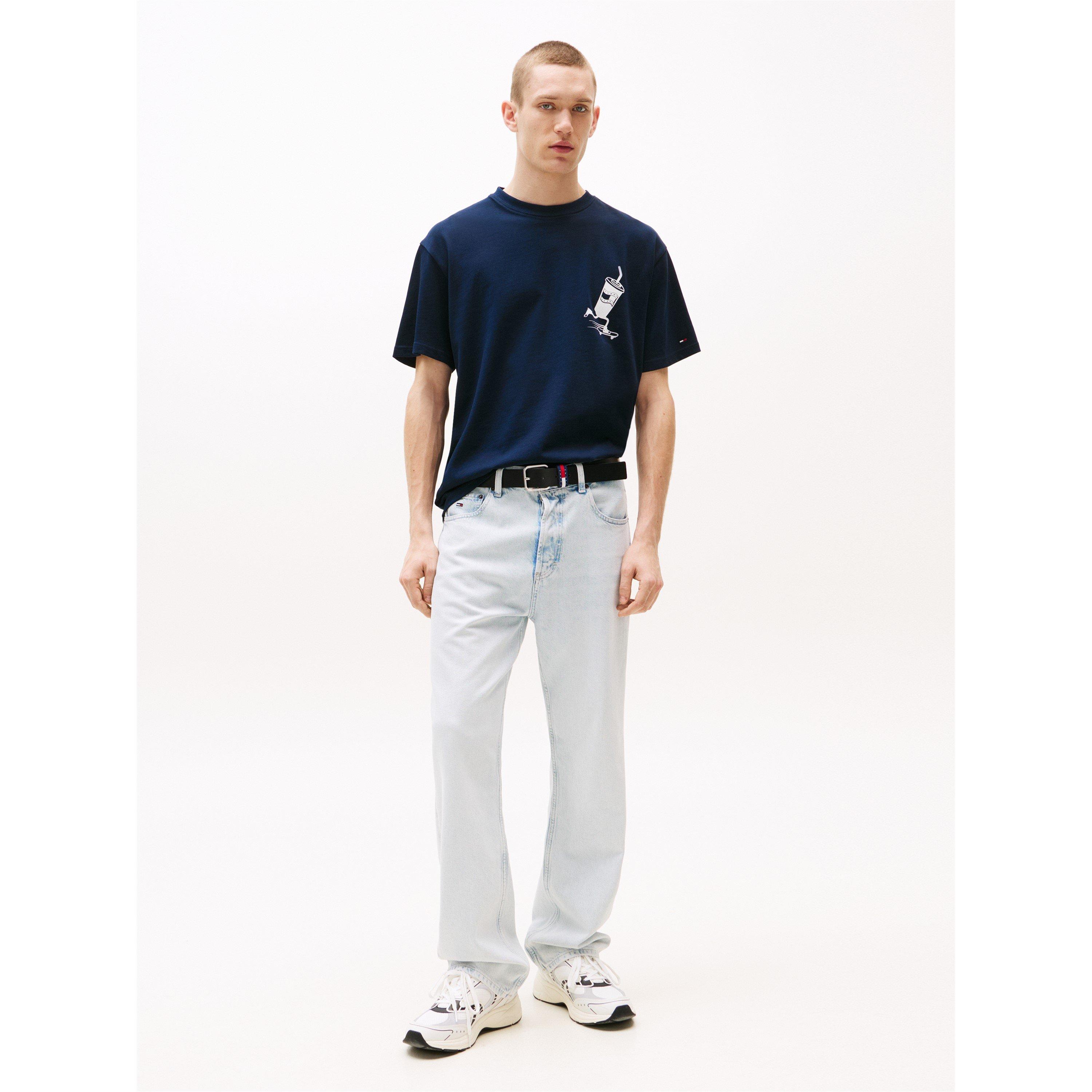 Dark Night Navy - Tommy Jeans - Men's Graphic T-Shirt - 3