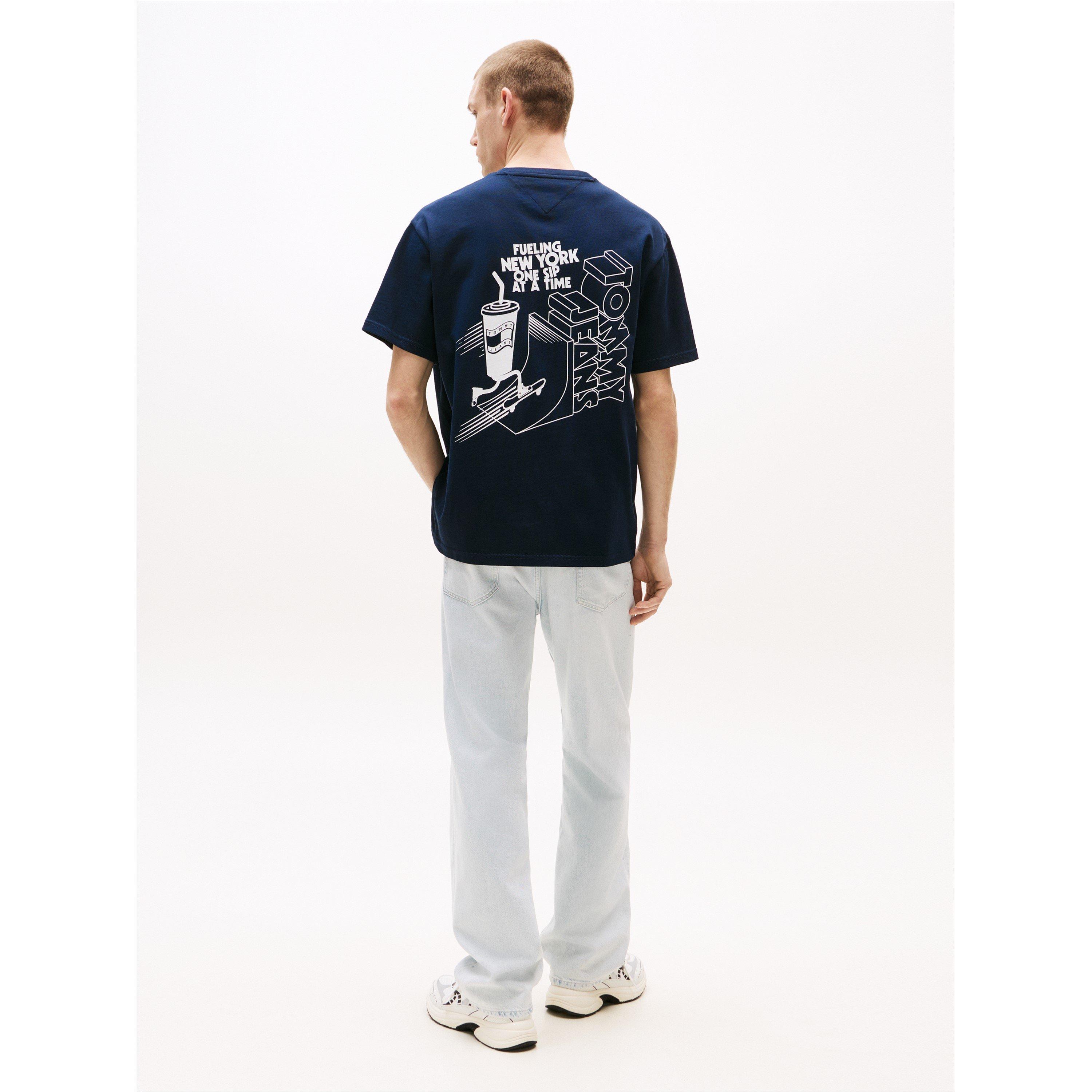 Dark Night Navy - Tommy Jeans - Men's Graphic T-Shirt - 4