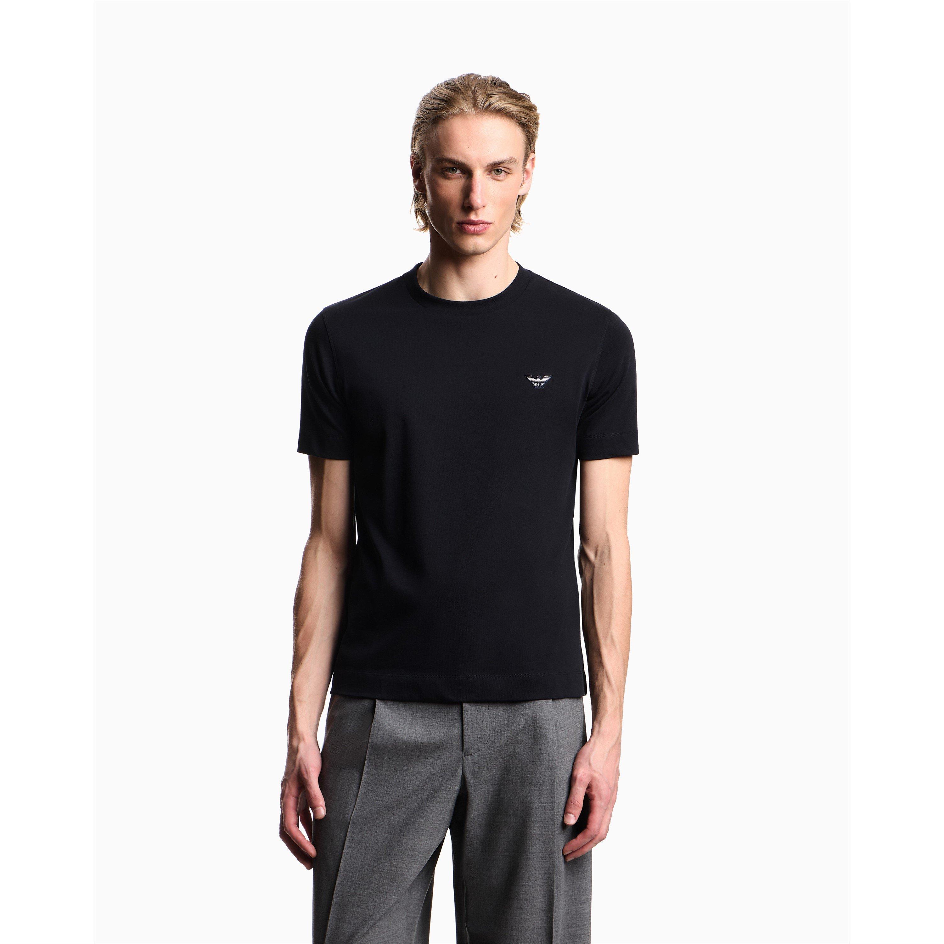 Navy - Emporio Armani - Men's Slim Fit T-Shirt - 3