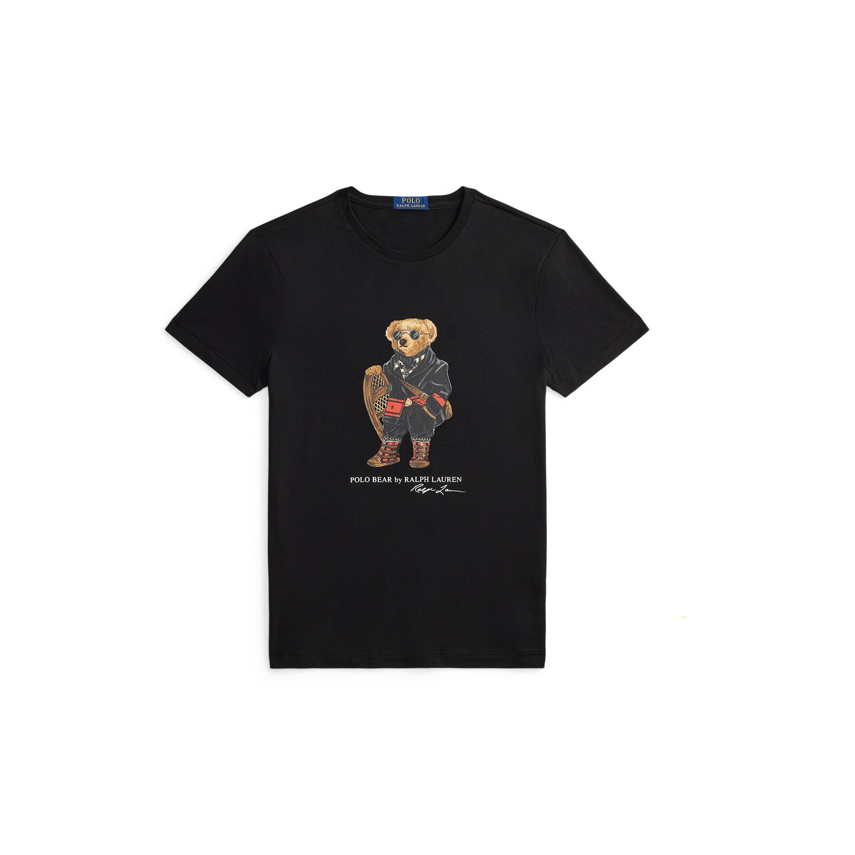 Polo Ralph Lauren Men's Polo Black Bear Ski Bear Embroidered T-Shirt - 2XL