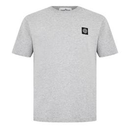 Stone Island MenS Cotton Compass Logo Patch T Shirt