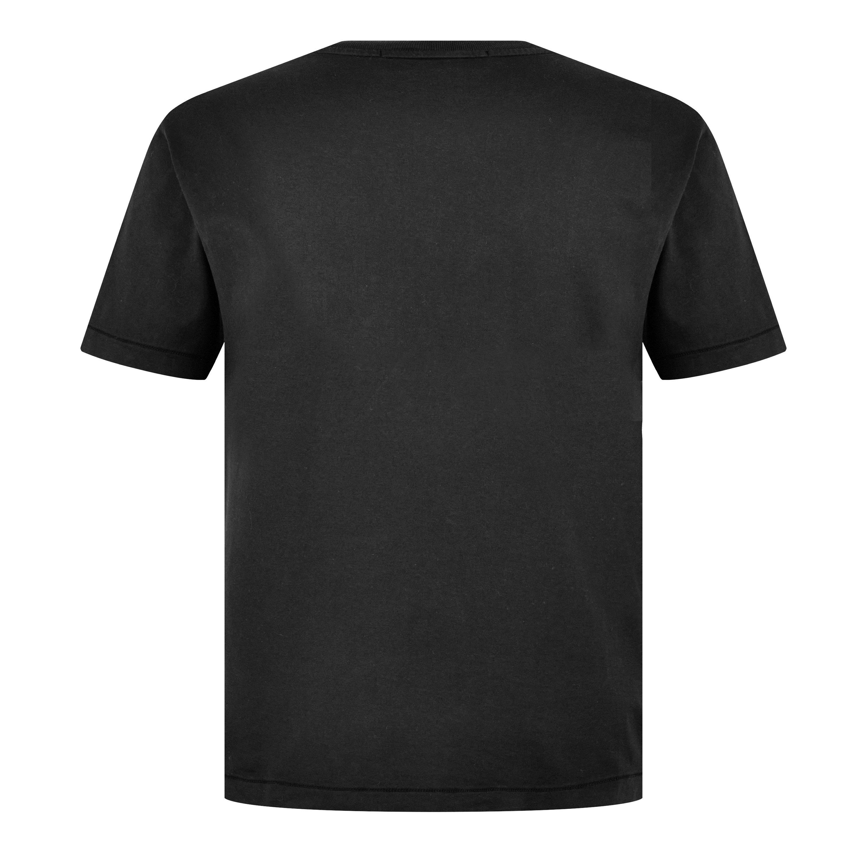 Nero V0029 - Stone Island - Men's Cotton Compass Logo Patch T-Shirt - 2